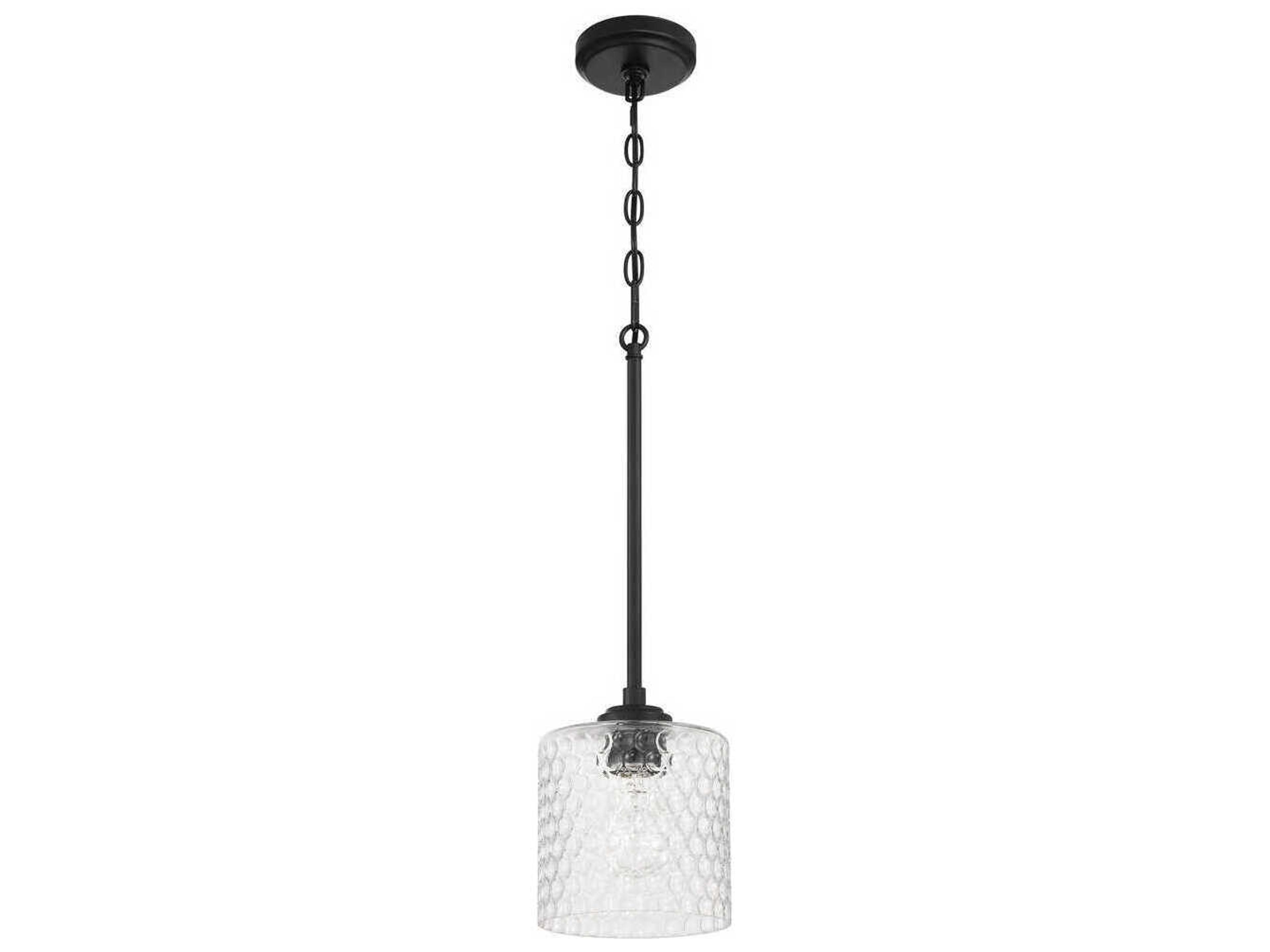 Claire 1-Light Flat Black Mini Pendant