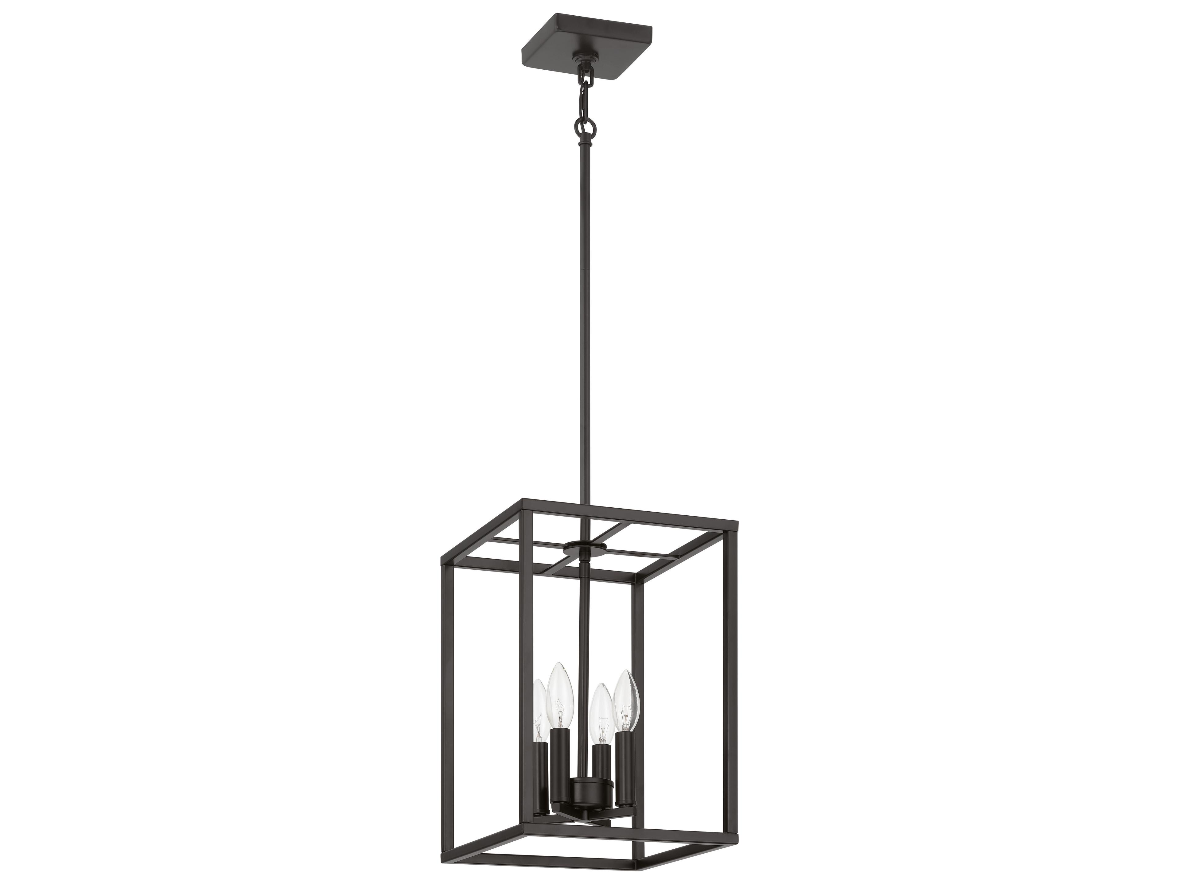 Signature Foyer 4-Light Flat Black Mini Pendant
