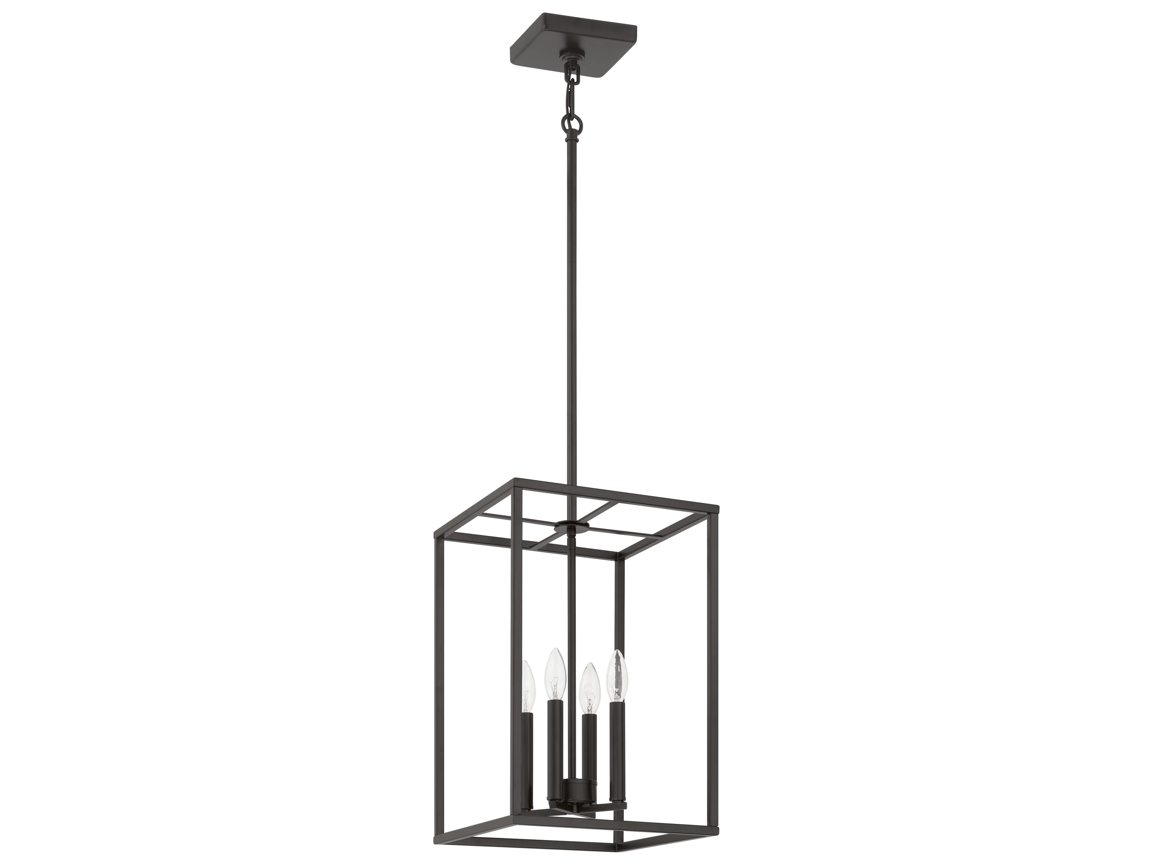 Signature Foyer 4-Light Flat Black Mini Pendant