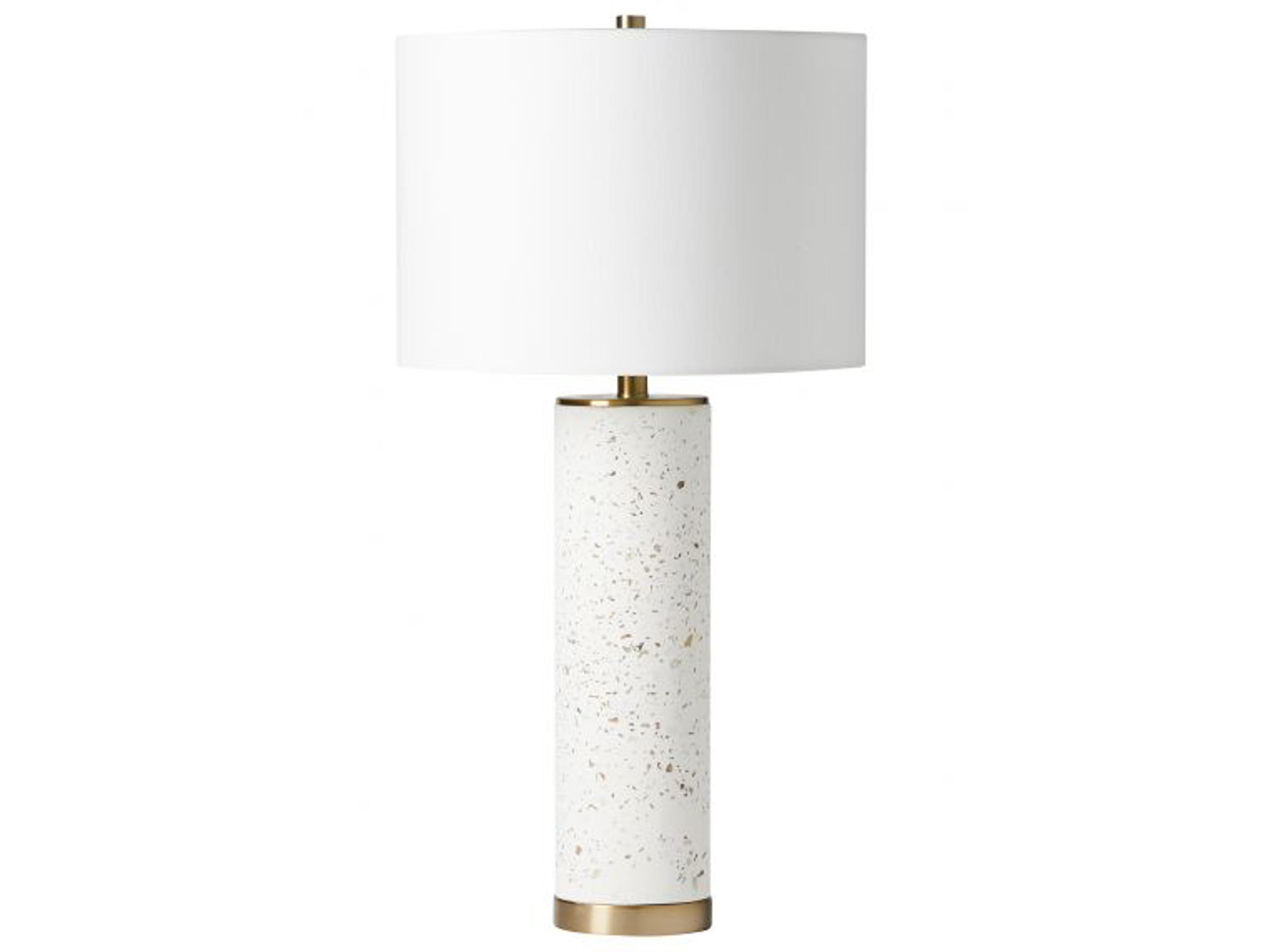 Craftmade Satin Brass Oatmeal Fabric Buffet Lamp