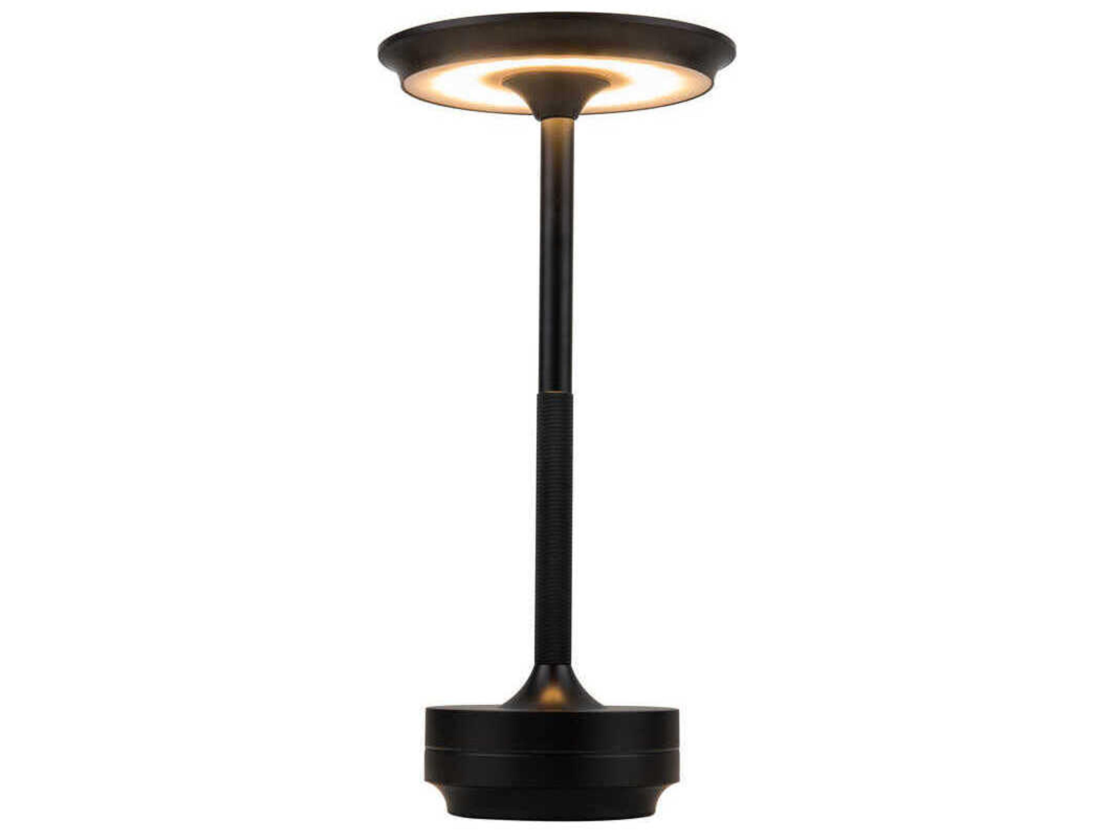 Craftmade Rikki Flat Black Frost Polystyrene Table Lamp