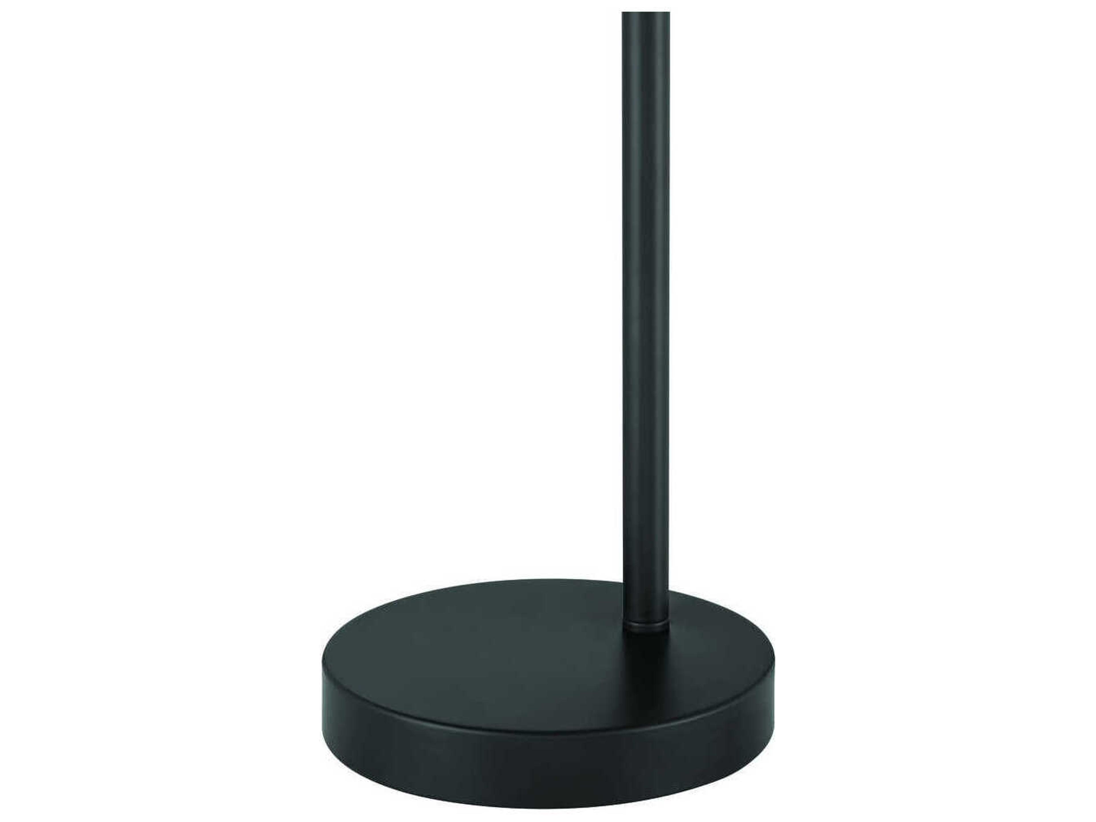 Craftmade Indiana Flat Black Frost White Glass Desk Lamp