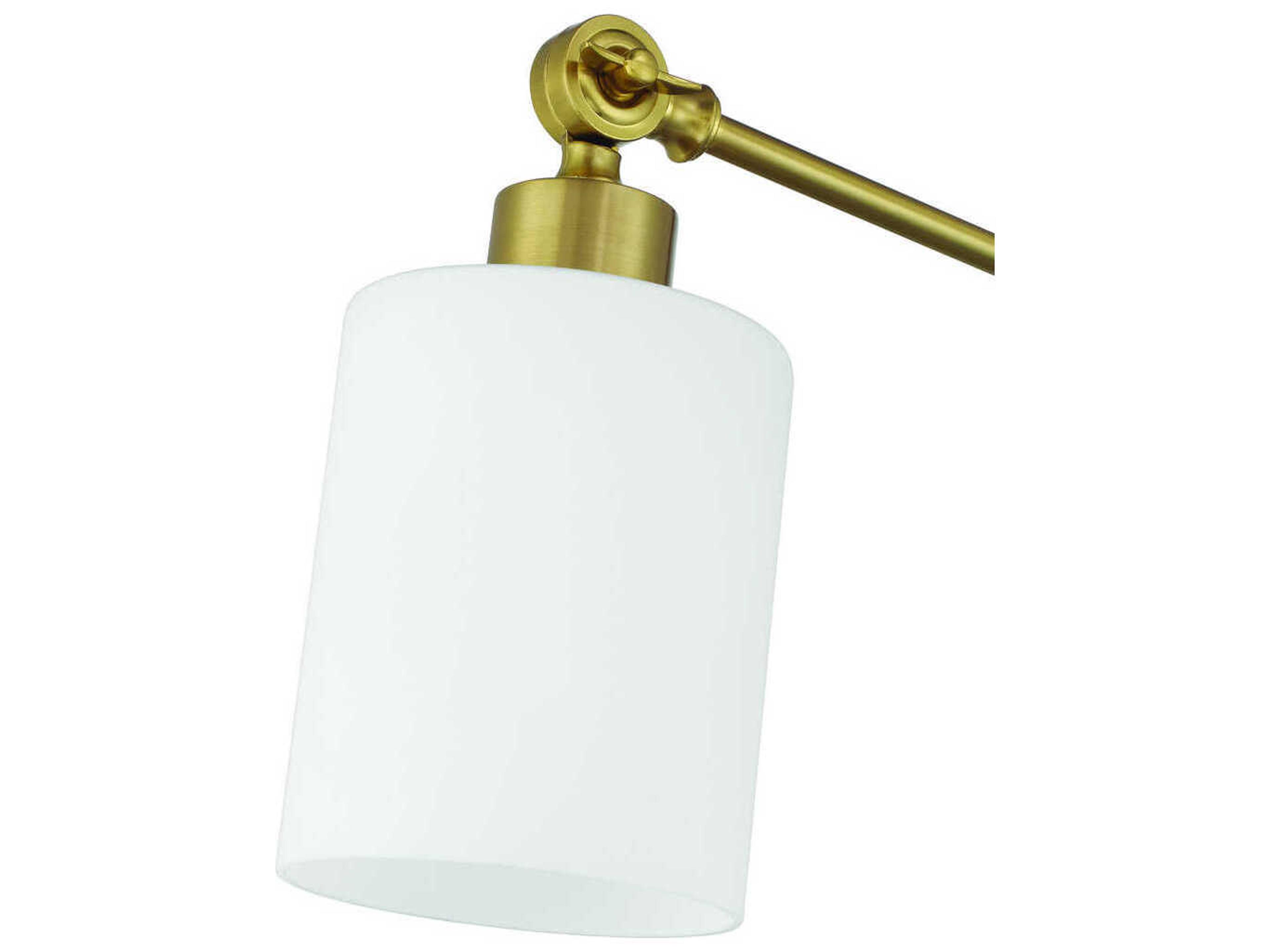 Craftmade Indiana Satin Brass Frost White Glass Desk Lamp