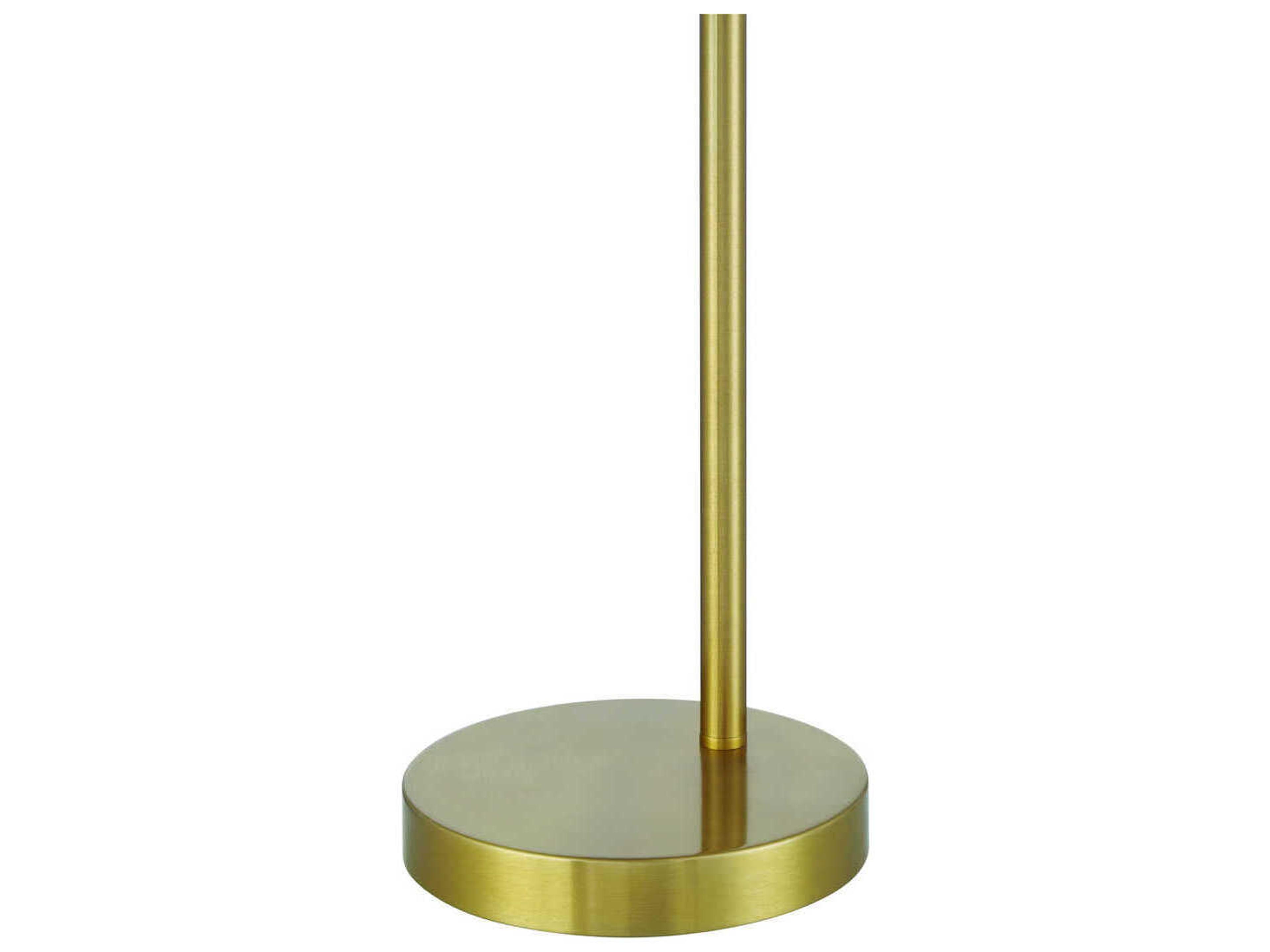 Craftmade Indiana Satin Brass Frost White Glass Desk Lamp