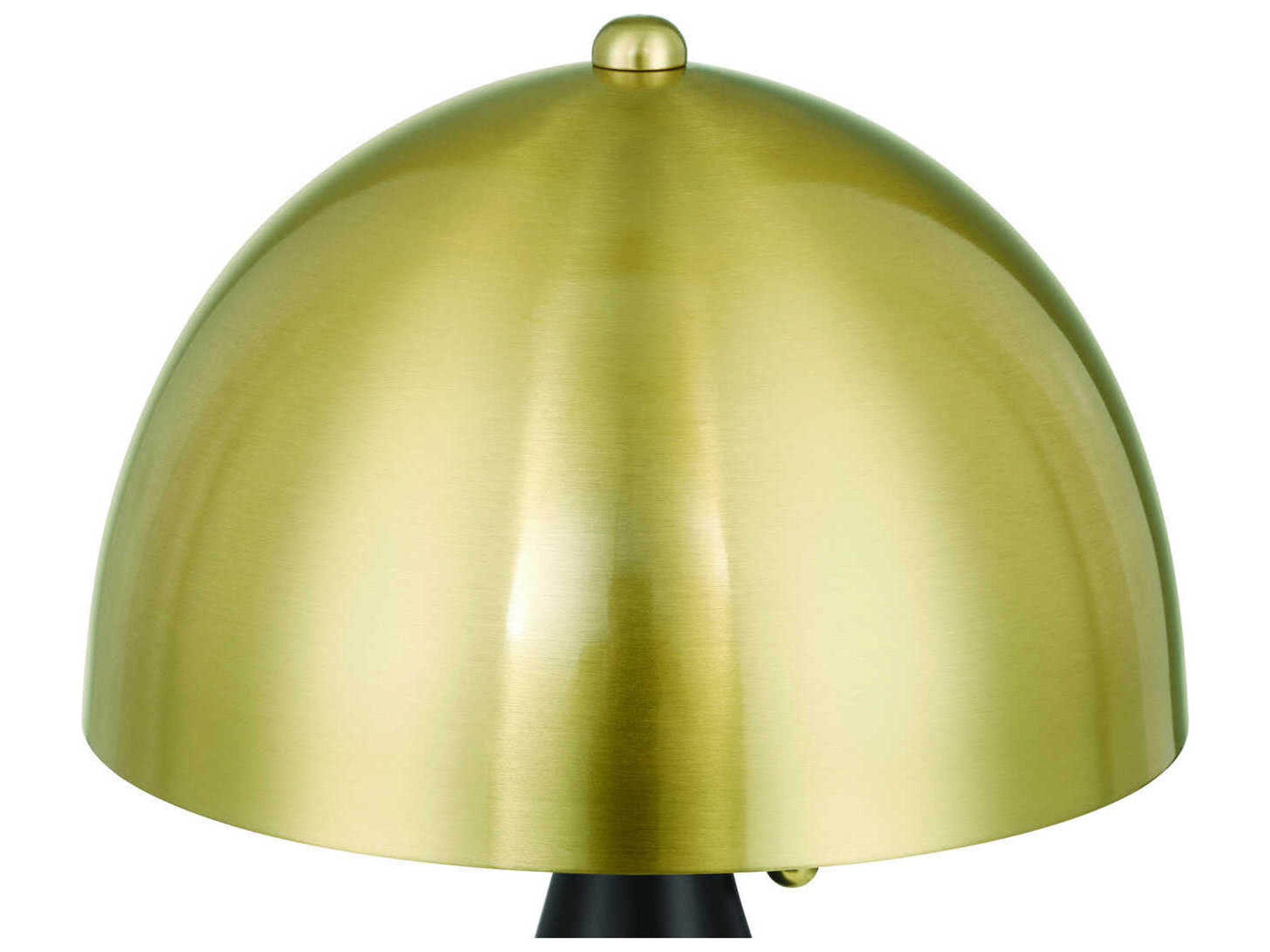 Craftmade Shelby Flat Black Satin Brass Steel Table Lamp