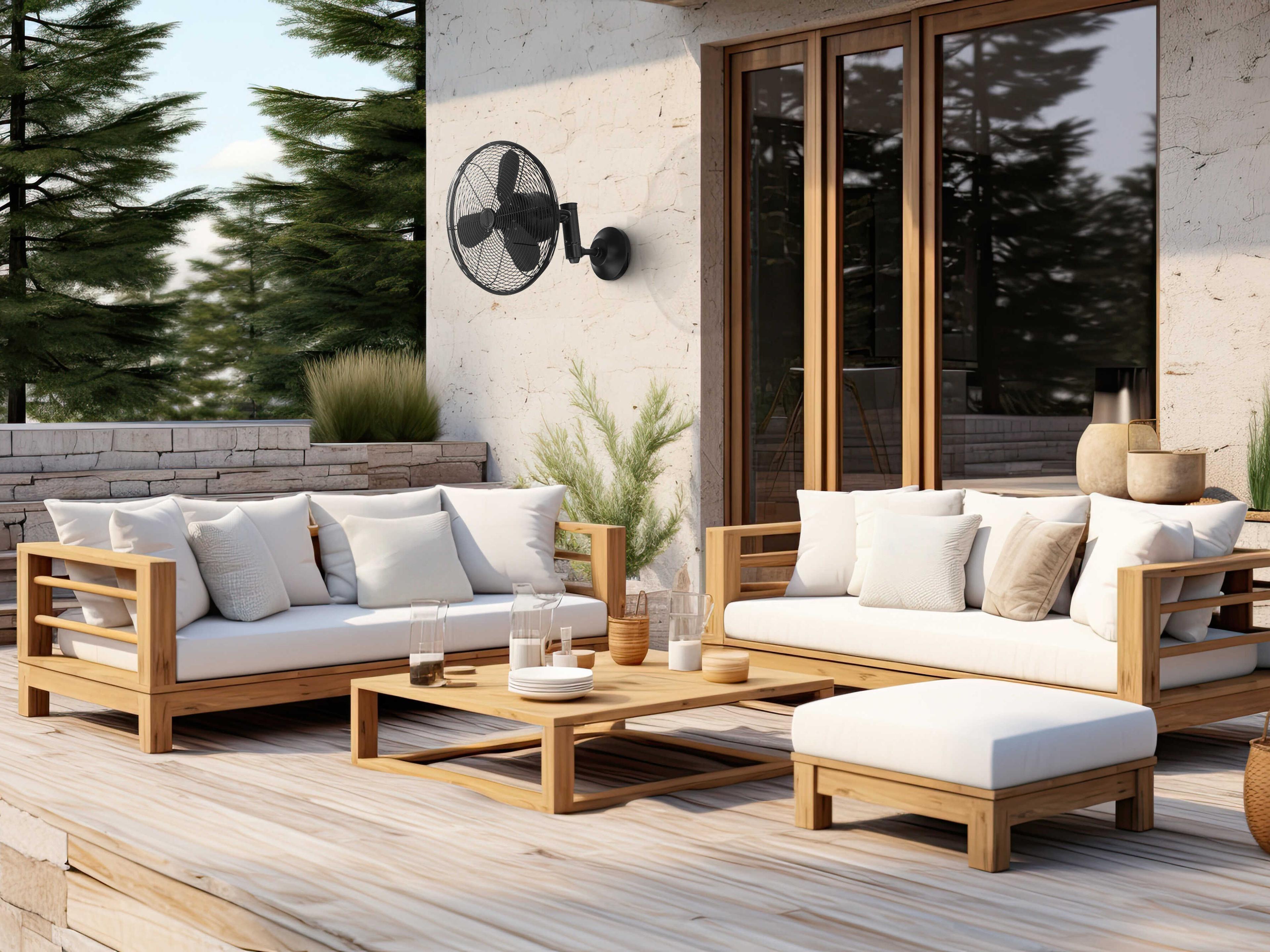 Craftmade Bellows-IV Flat Black Wall Fan