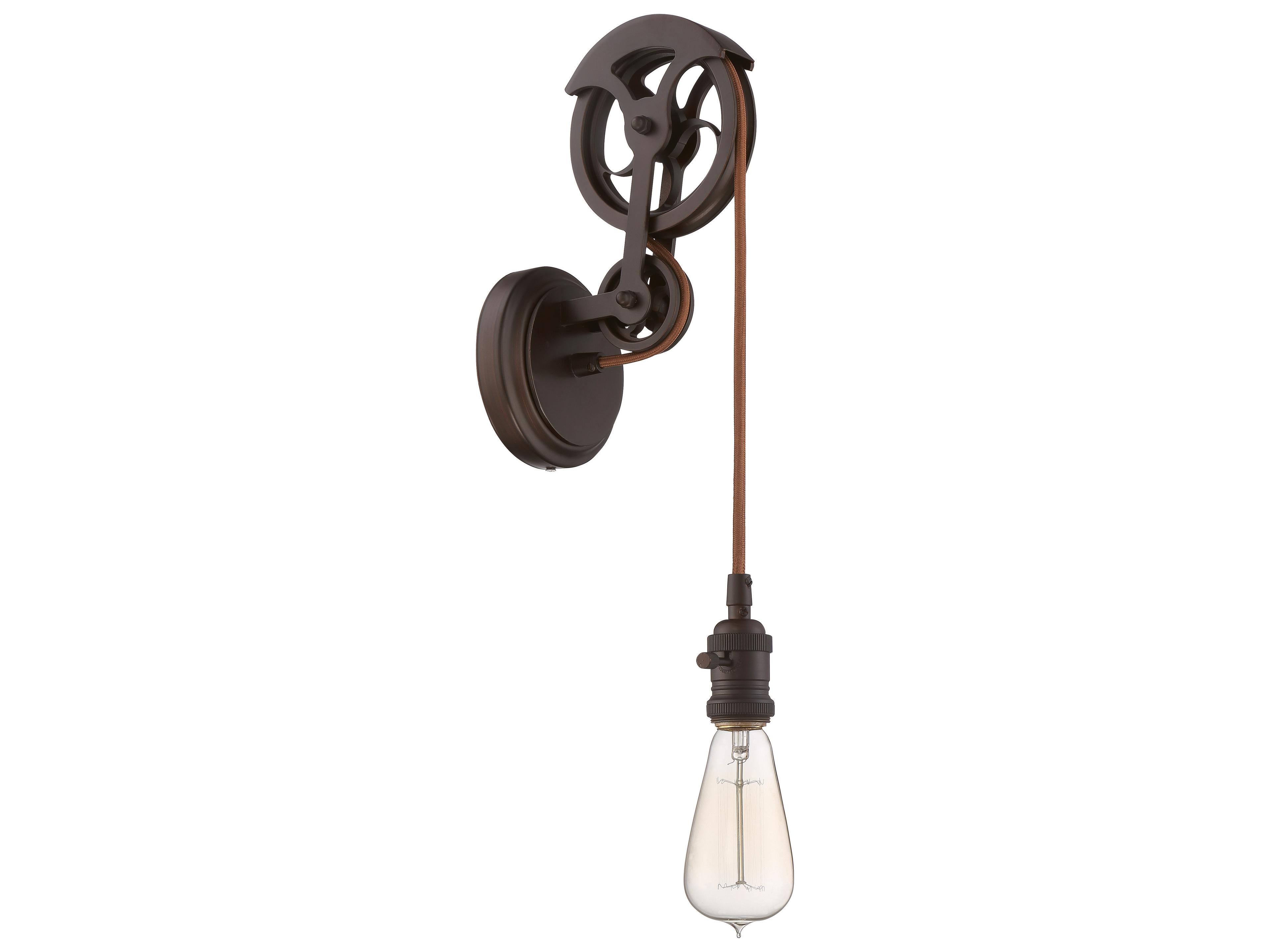 Design And Combine 1-Light Aged Bronze Brushed Wall Sconce