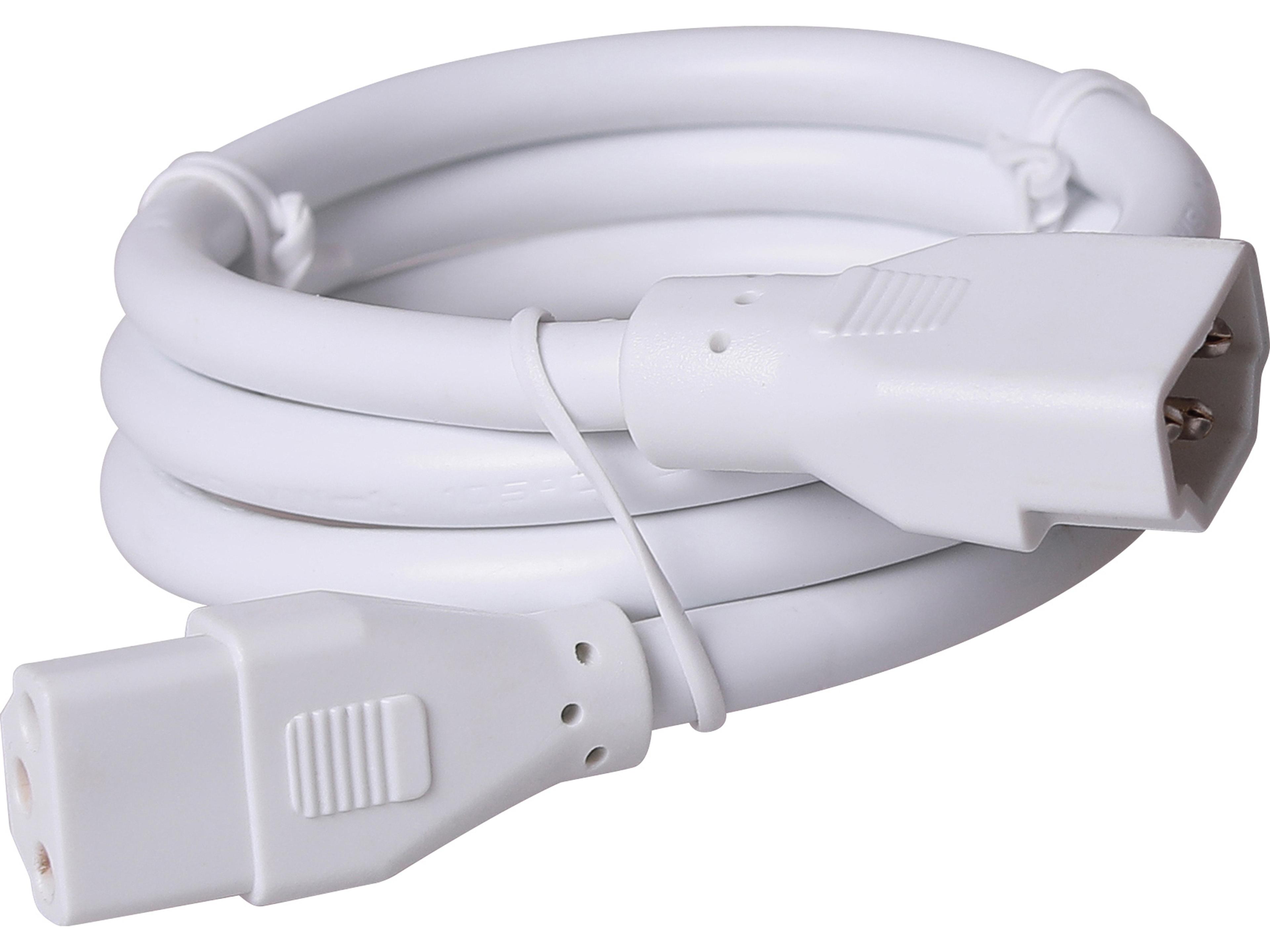24" White Under Cabinet Light Connector Cord
