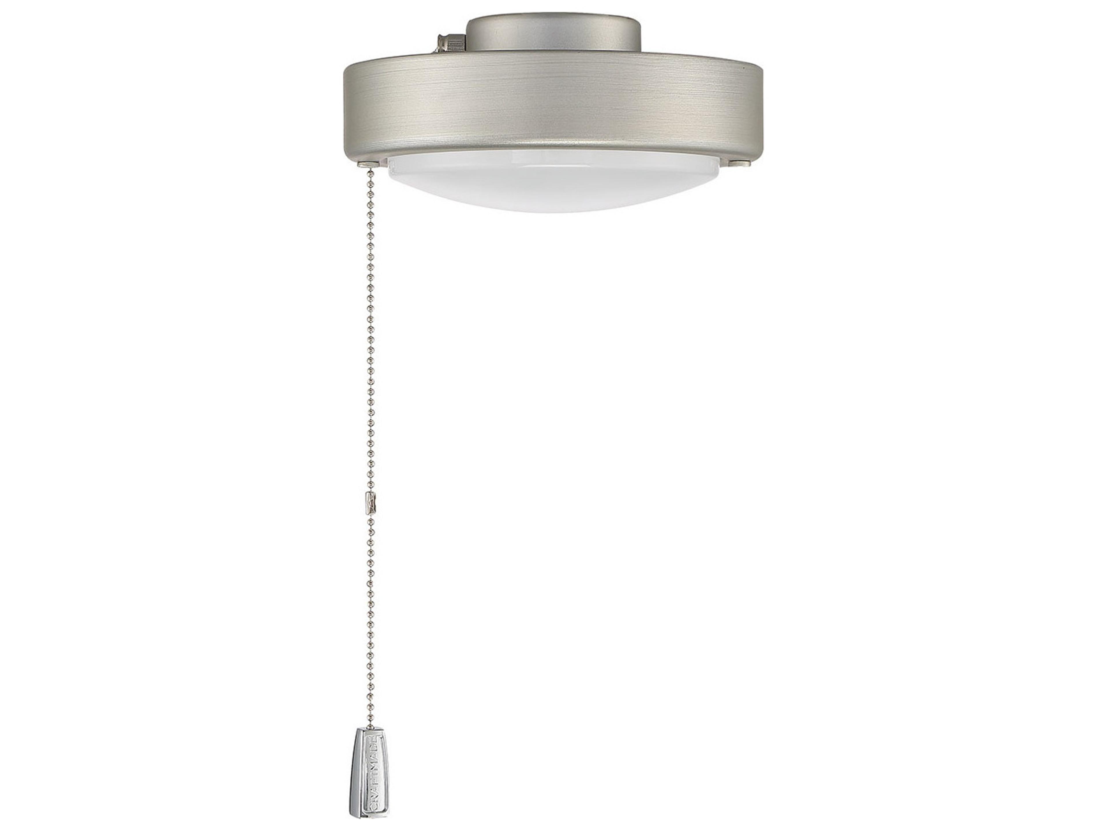 LED Disk Fan-Light Kit in Painted Nickel