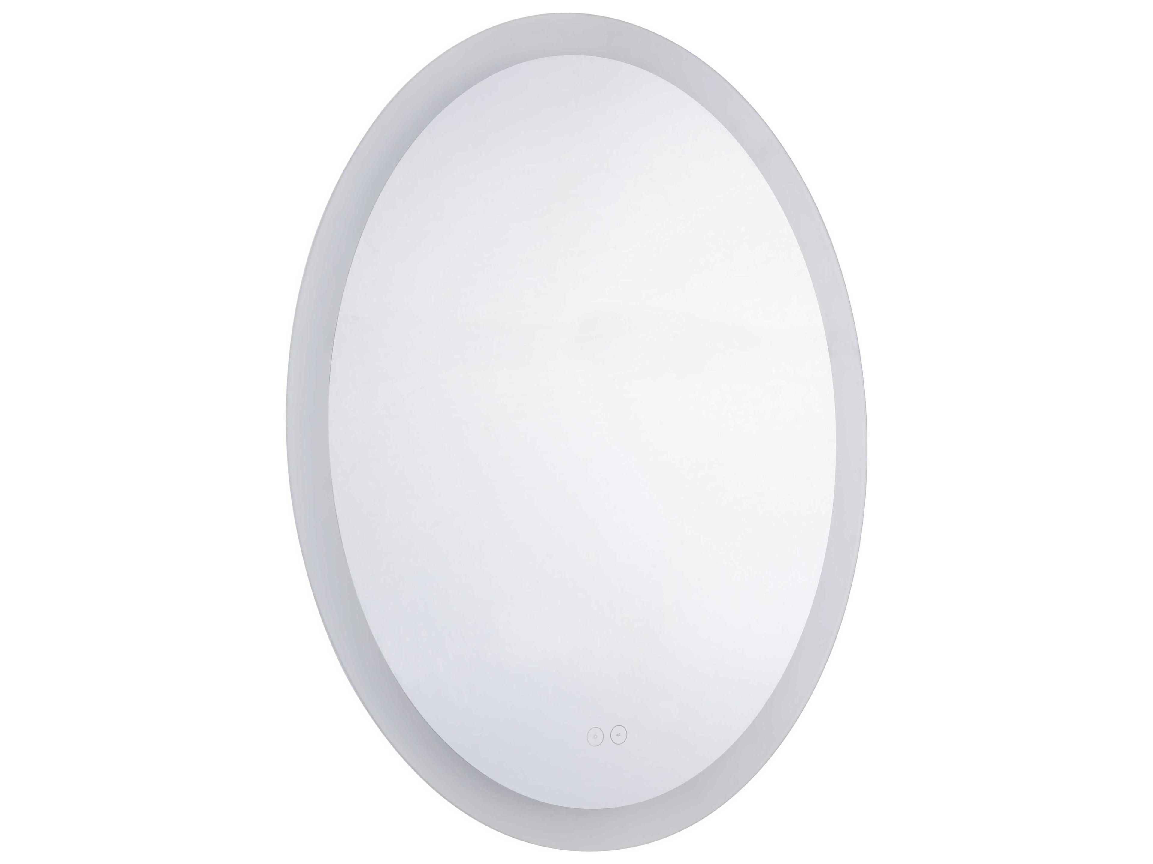 White Oval LED Wall Mirror