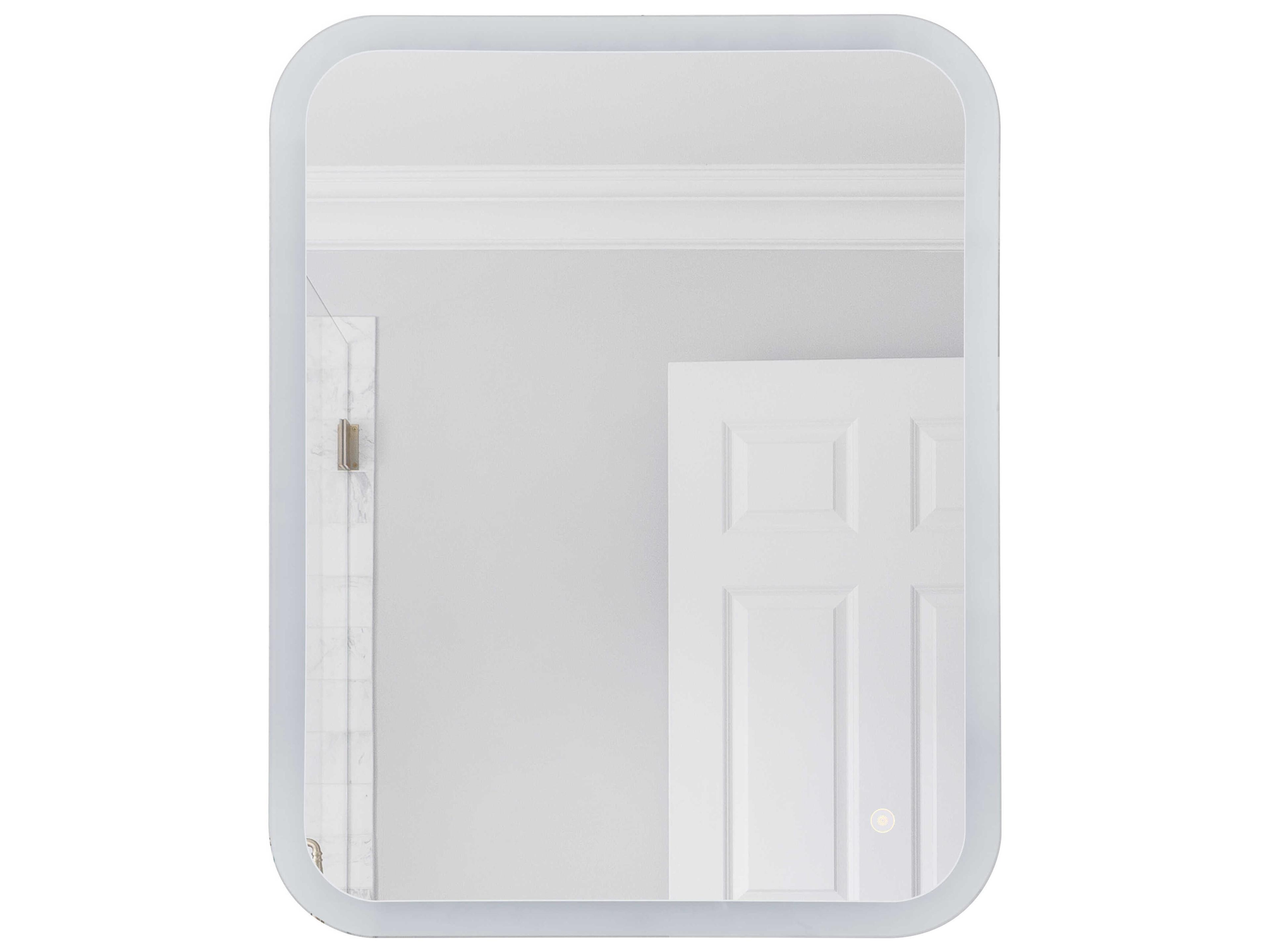 White Rectangular Wall Mirror