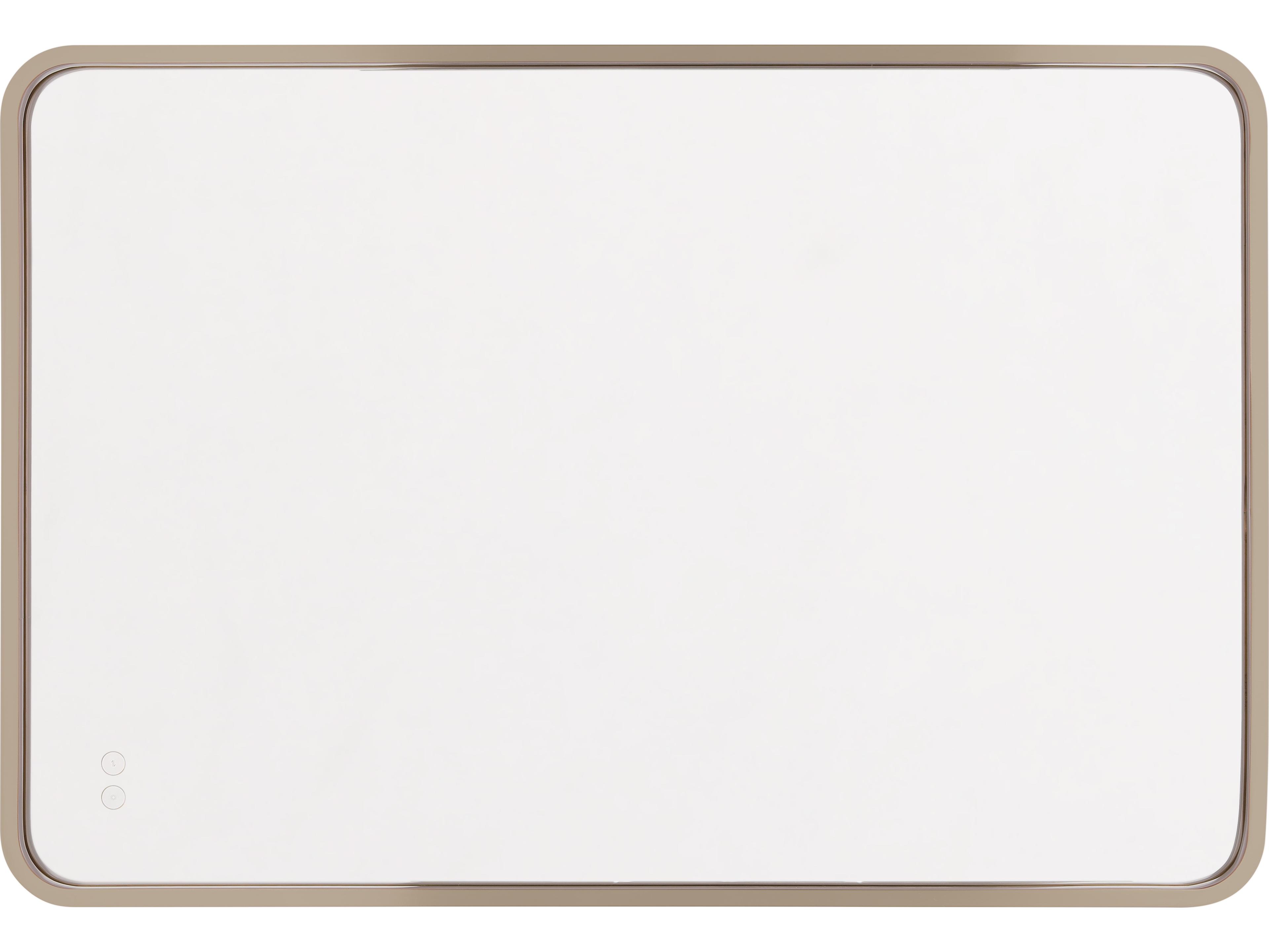 Monica Satin Brass Rectangular Wall Mirror