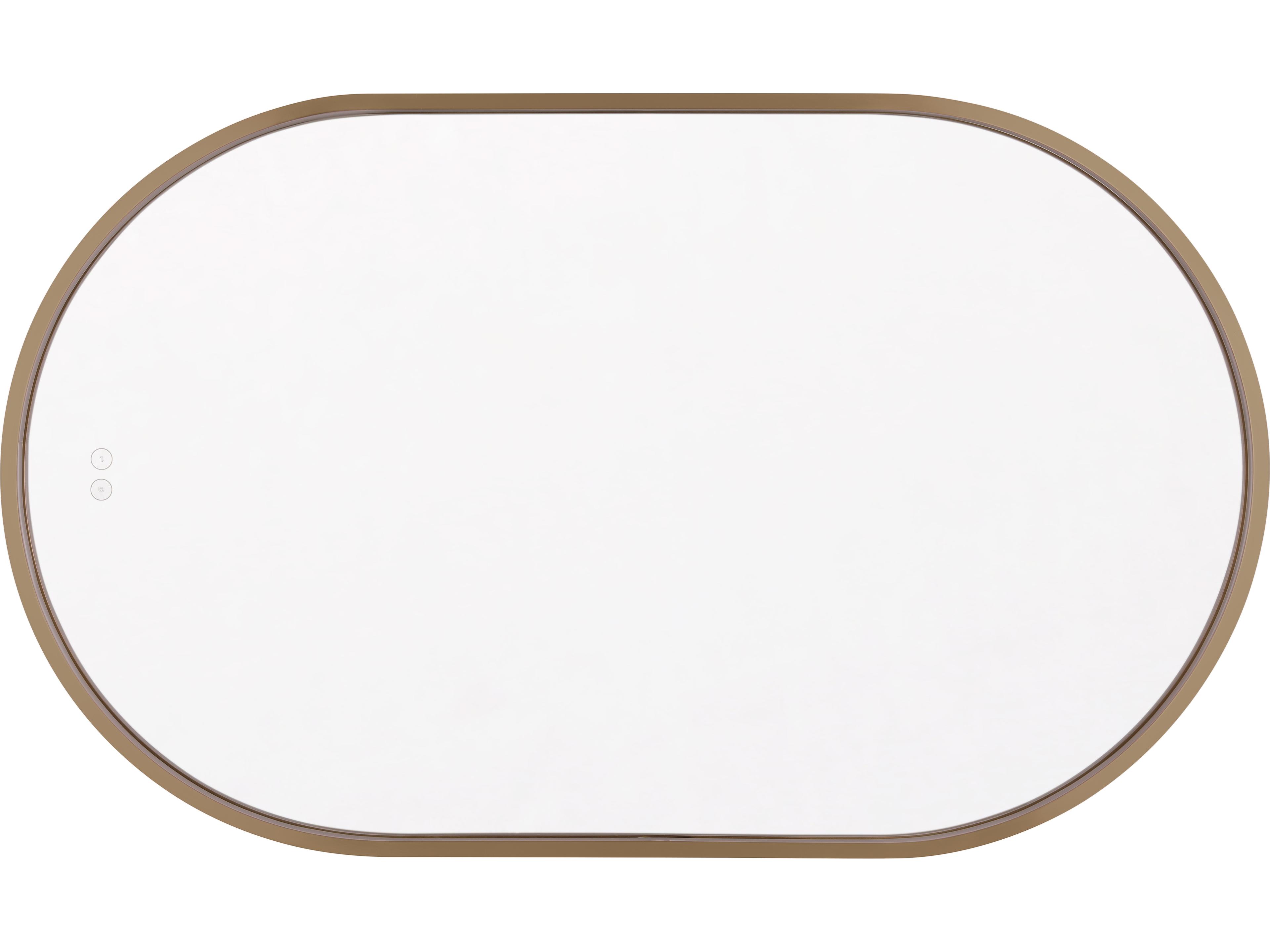 Rachel Satin Brass Oval Wall Mirror