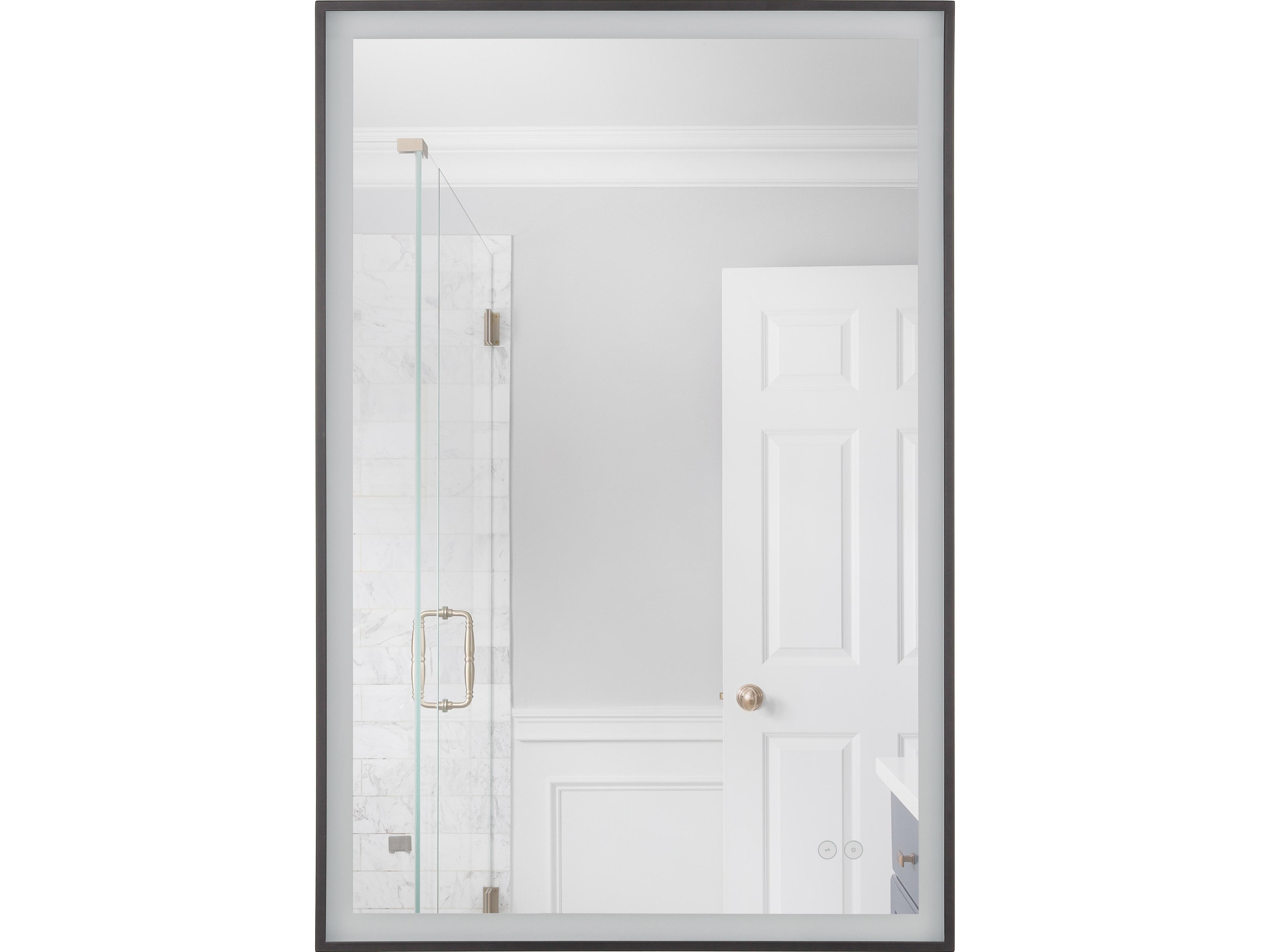 Slimlite Black Wall Mirror Rectangular