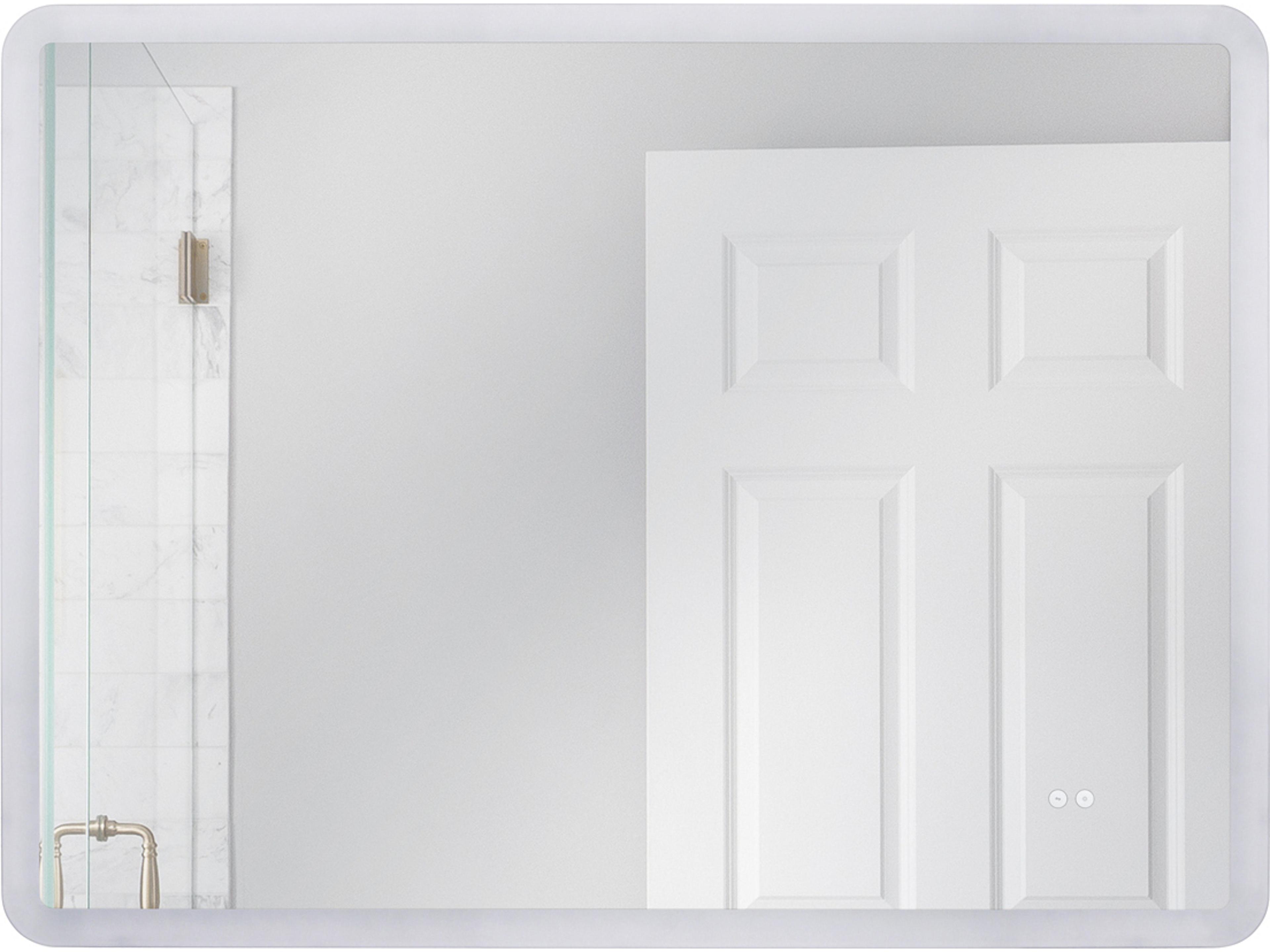 Chassis White Wall Mirror Rectangular