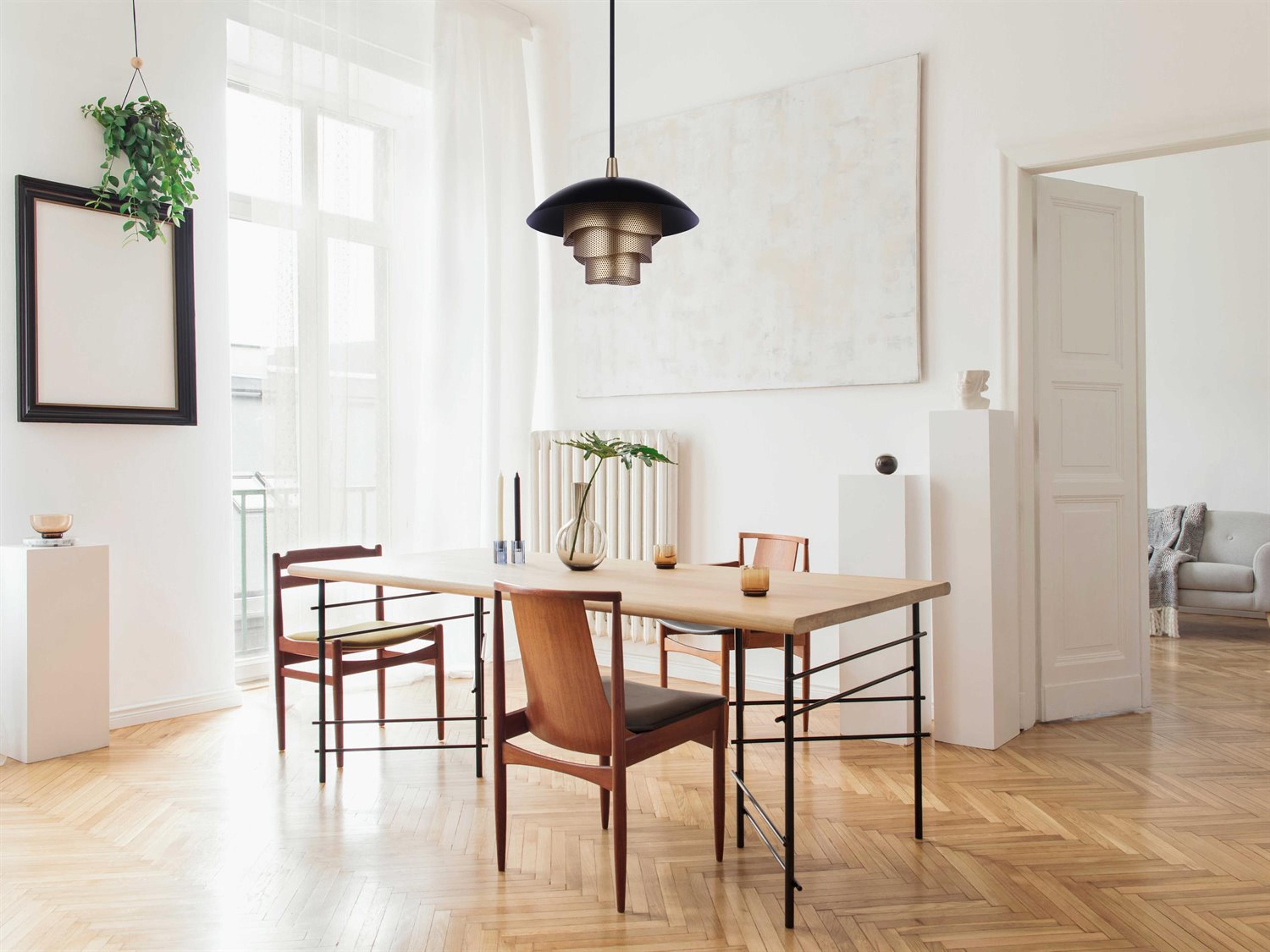 Craftmade Sculptural Statement 1-Light Flat Black Matte Gold Dome Tiered Pendant