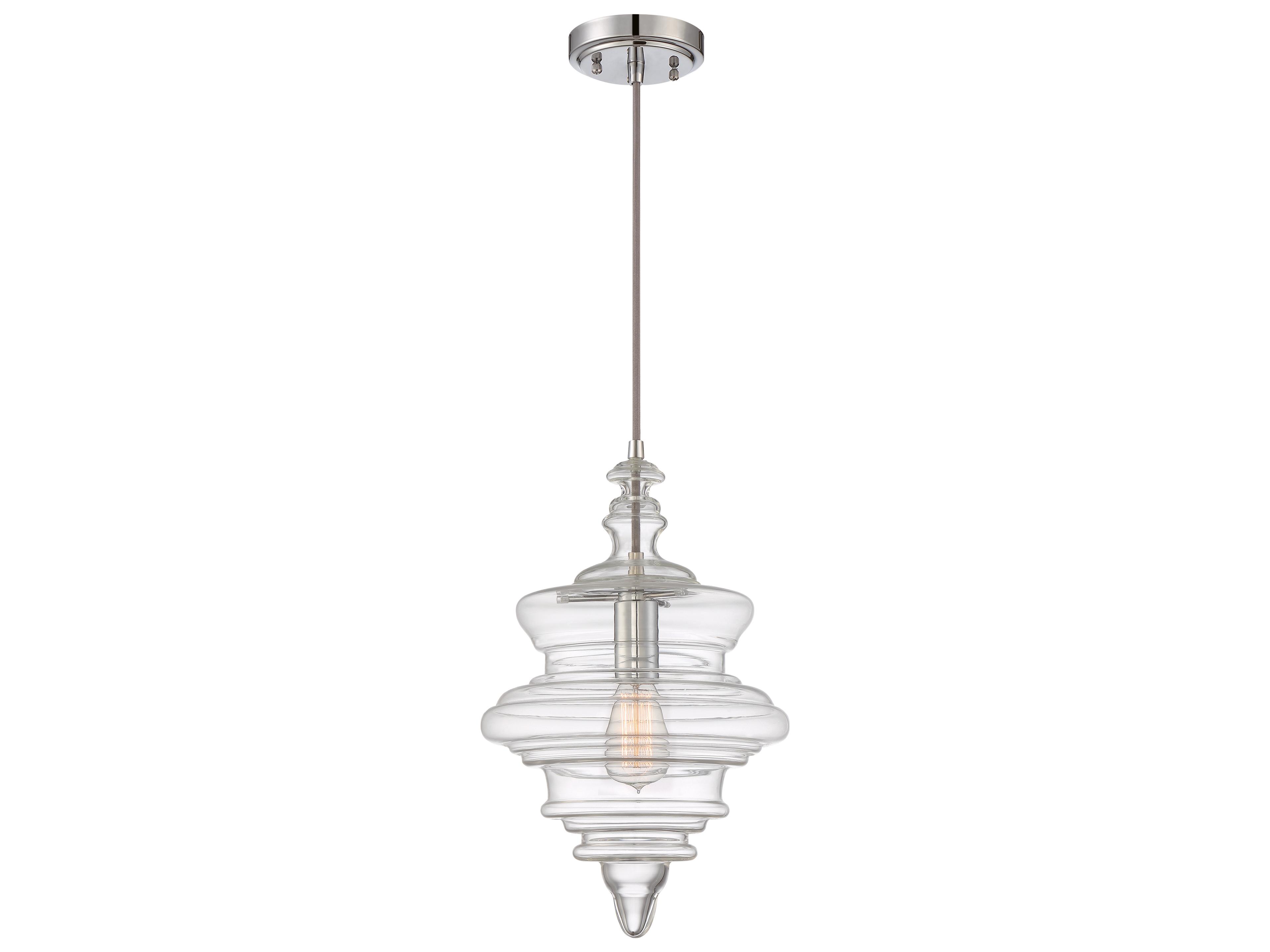 Craftmade 1-Light Chrome Glass Mini Pendant