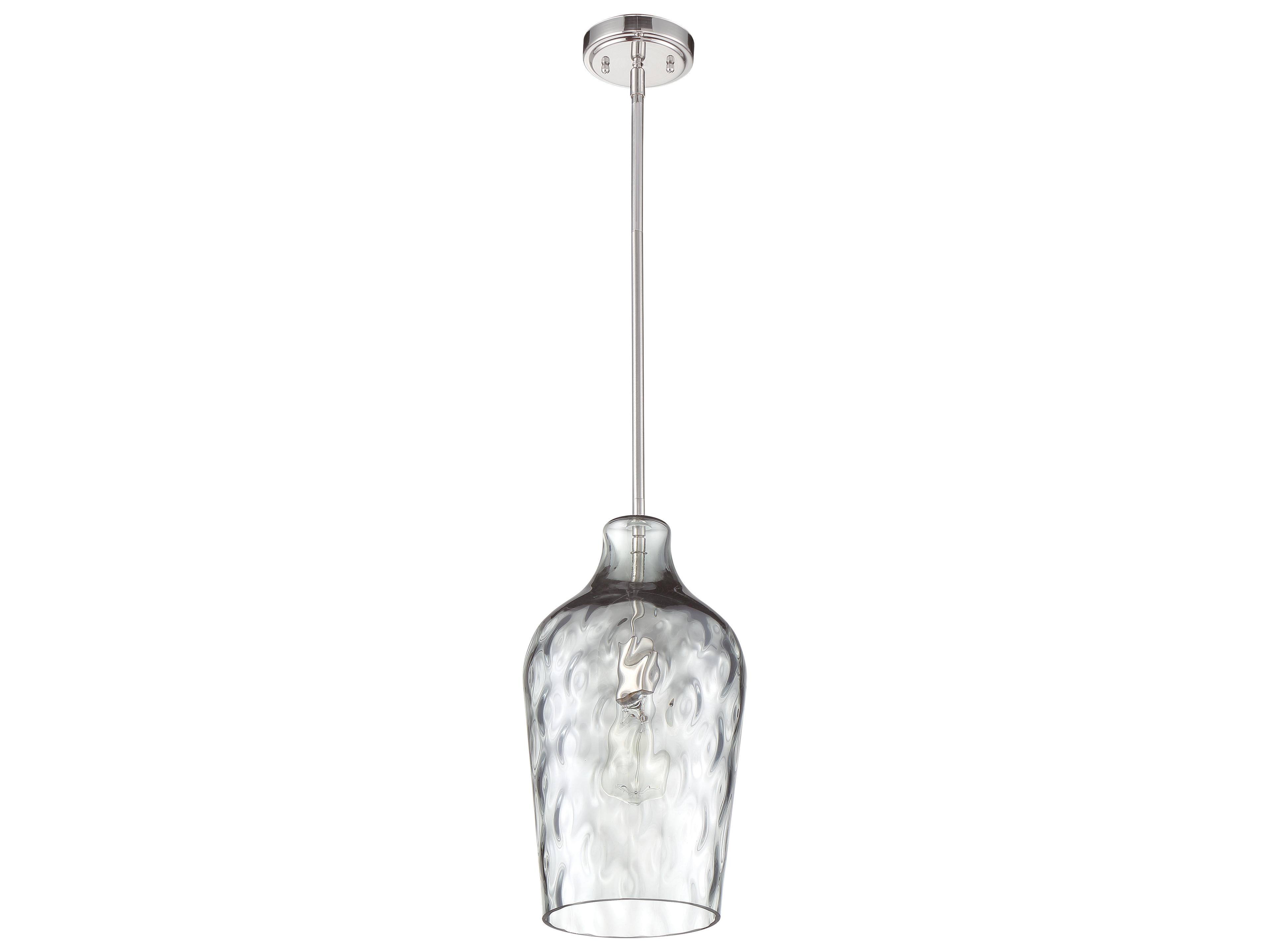 Craftmade 1-Light Brushed Polished Nickel Glass Bell Mini Pendant