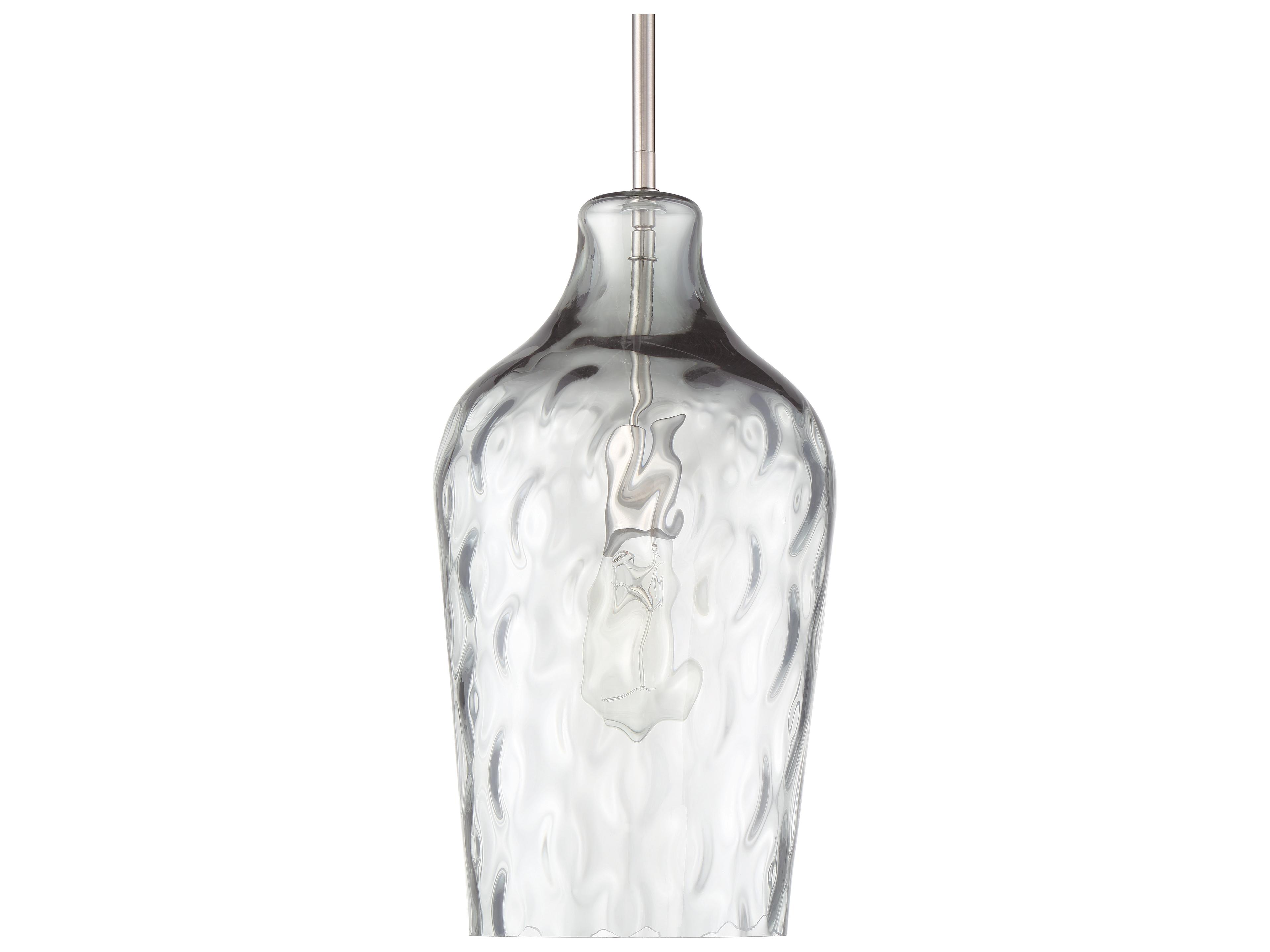 Craftmade 1-Light Brushed Polished Nickel Glass Bell Mini Pendant