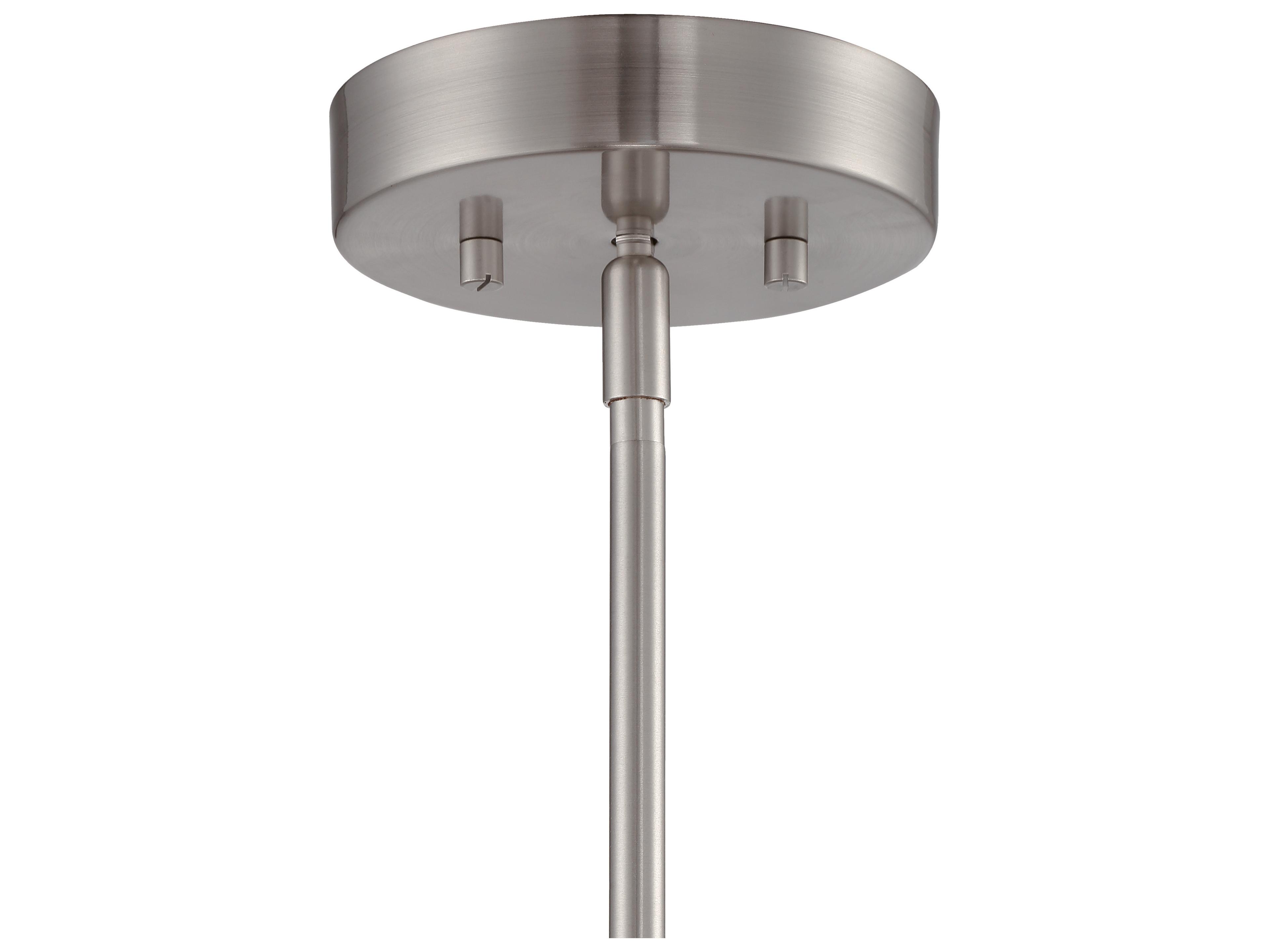 Craftmade 1-Light Brushed Polished Nickel Glass Bell Mini Pendant