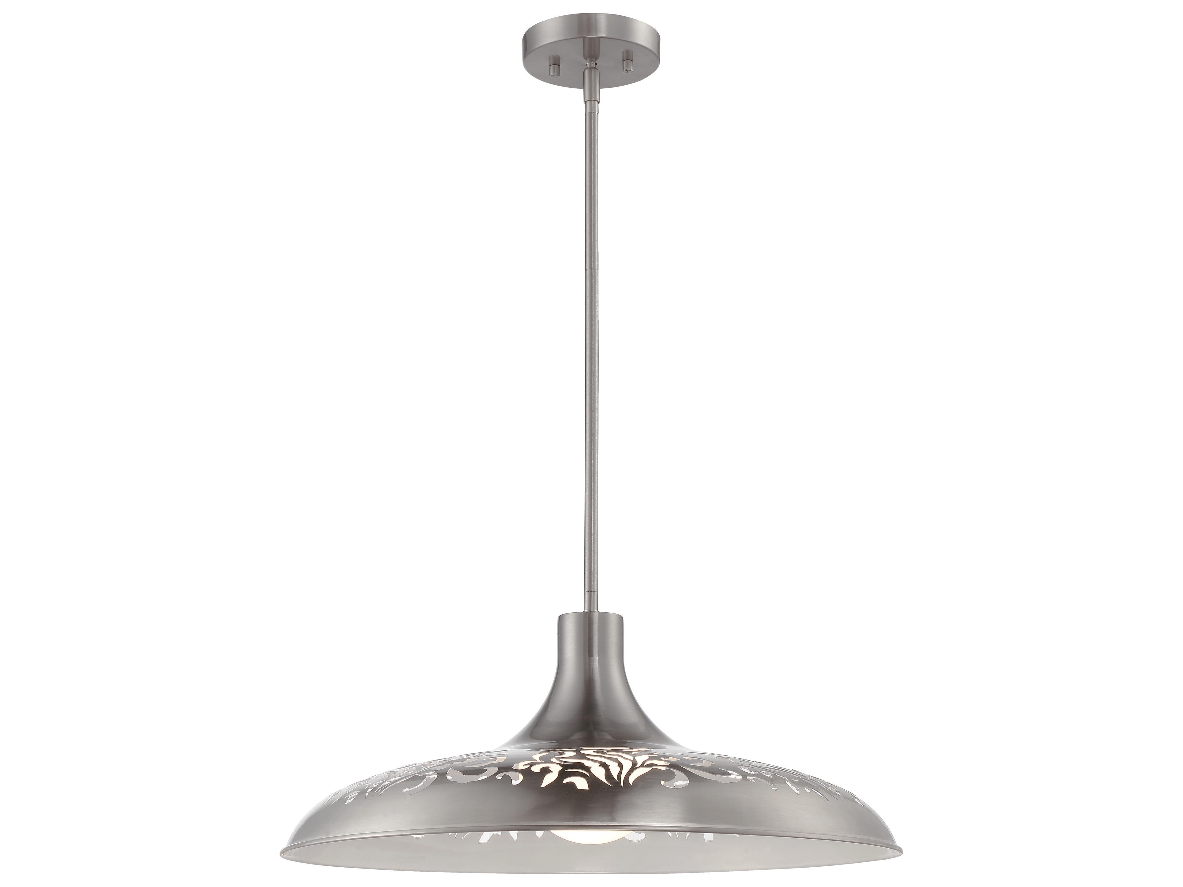 Craftmade 1-Light Brushed Polished Nickel Dome Pendant
