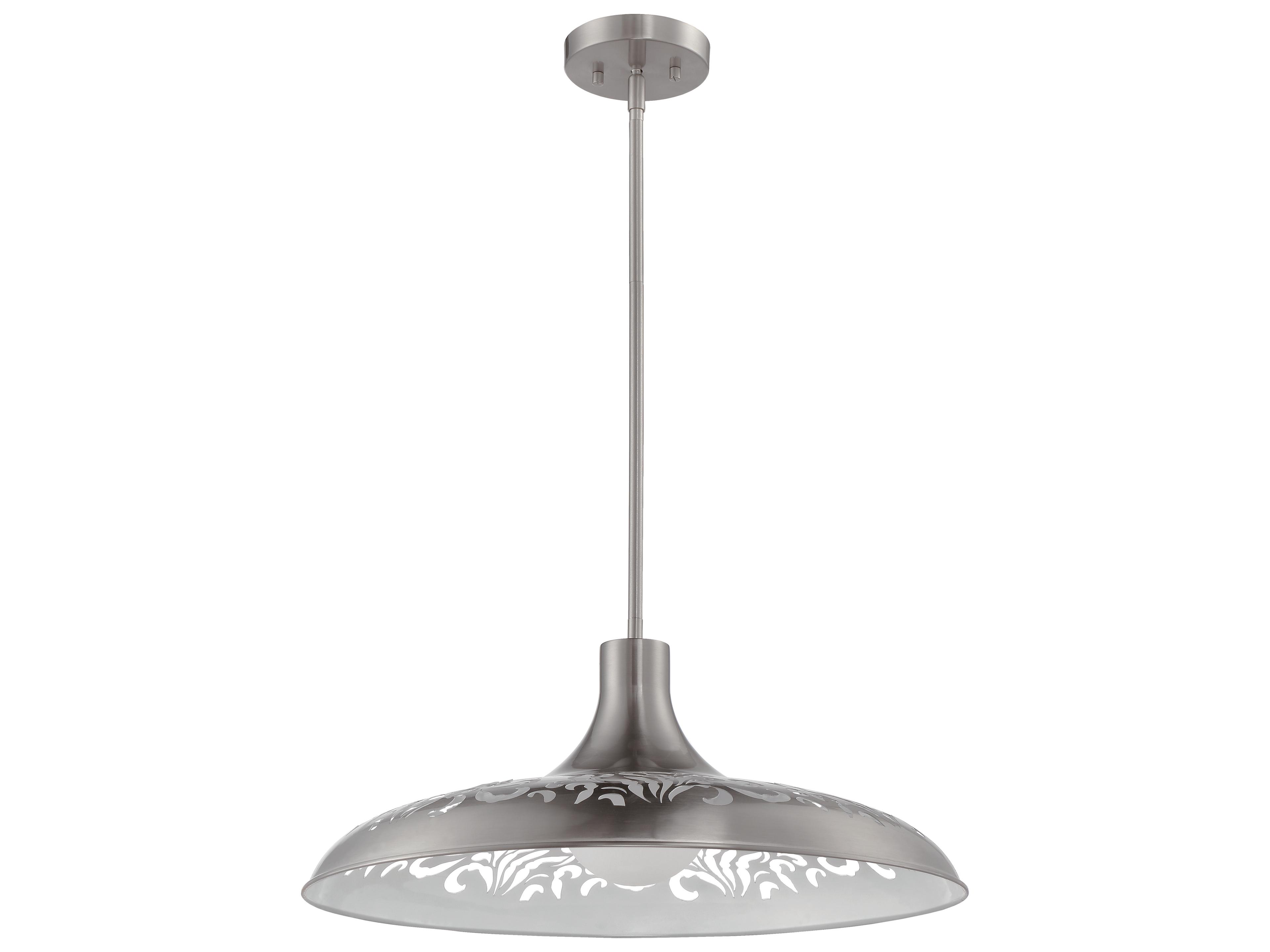 Craftmade 1-Light Brushed Polished Nickel Dome Pendant