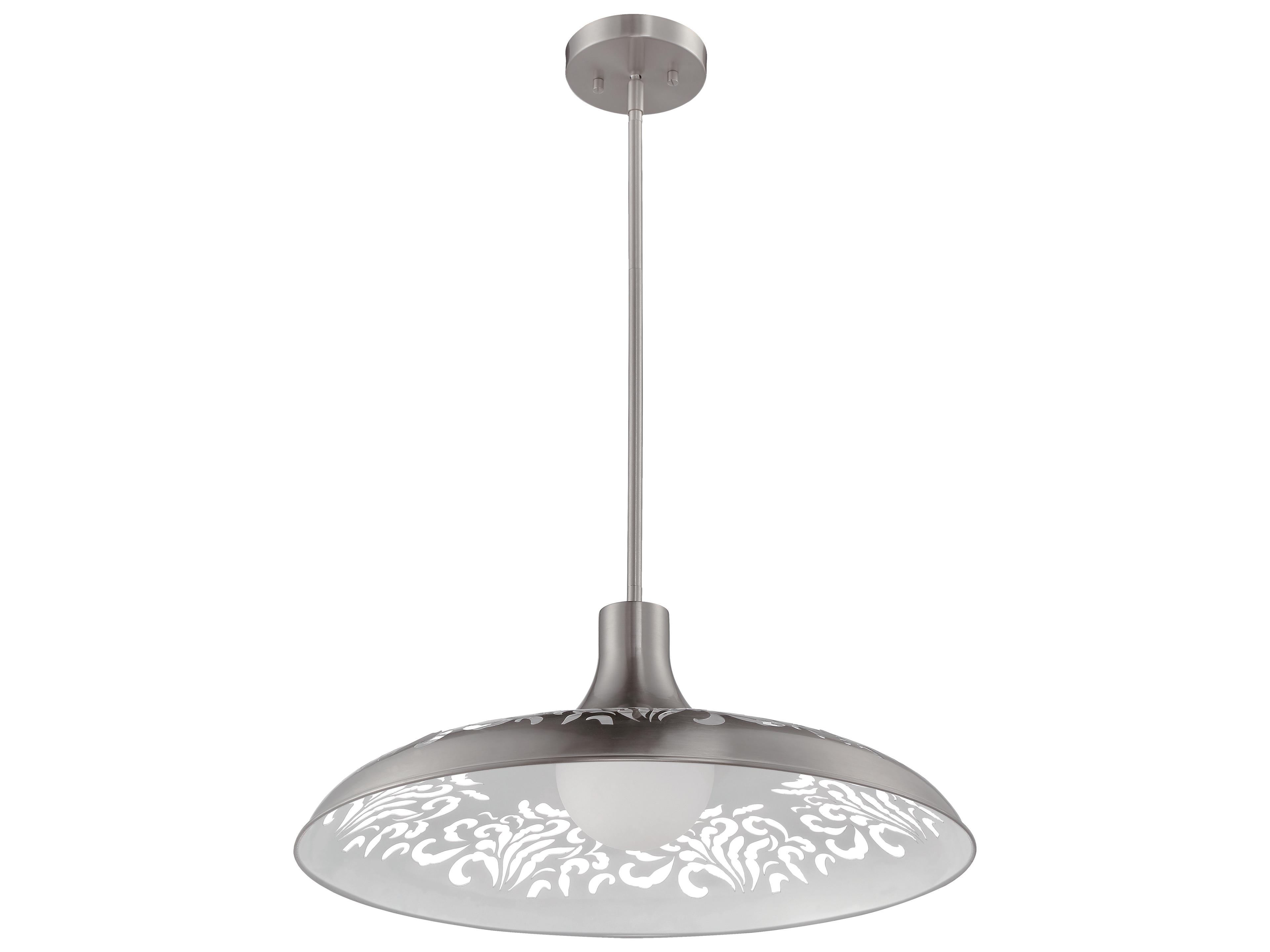 Craftmade 1-Light Brushed Polished Nickel Dome Pendant