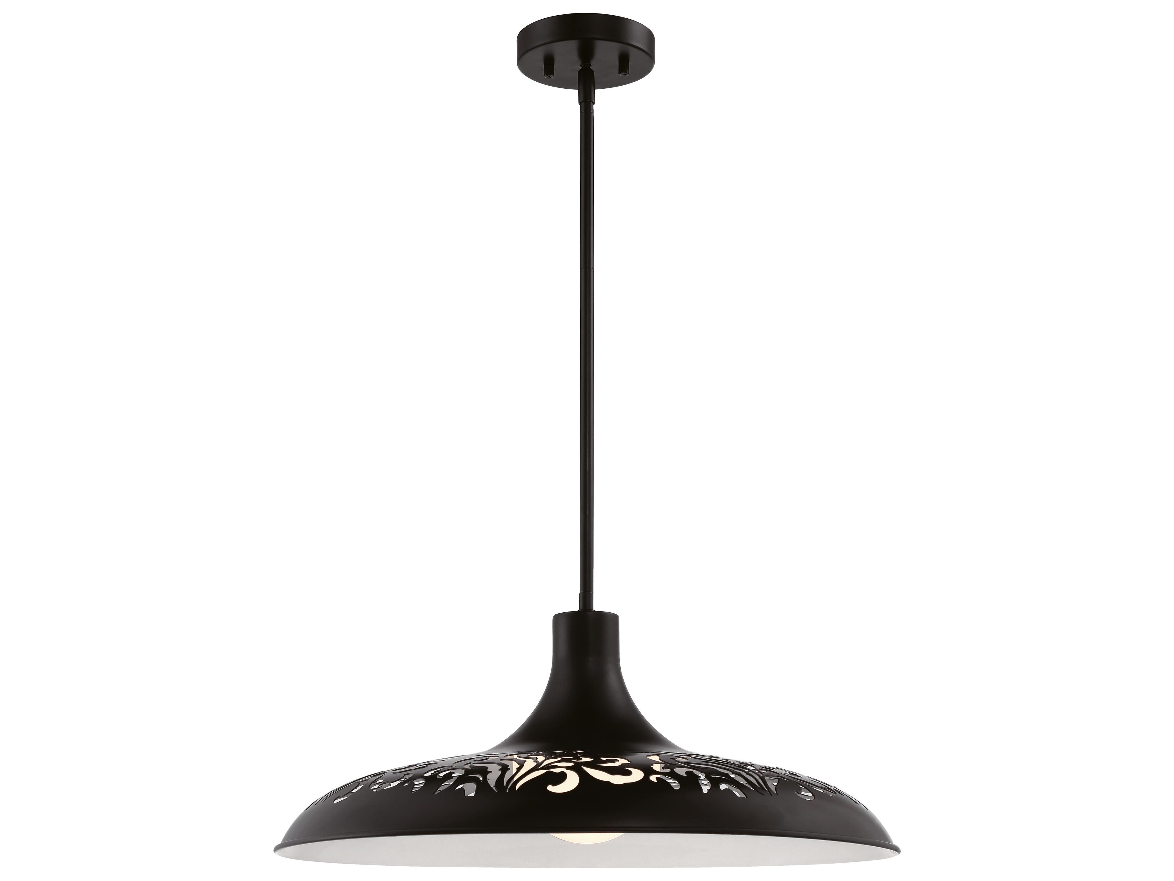 Craftmade 1-Light Flat Black Dome Pendant
