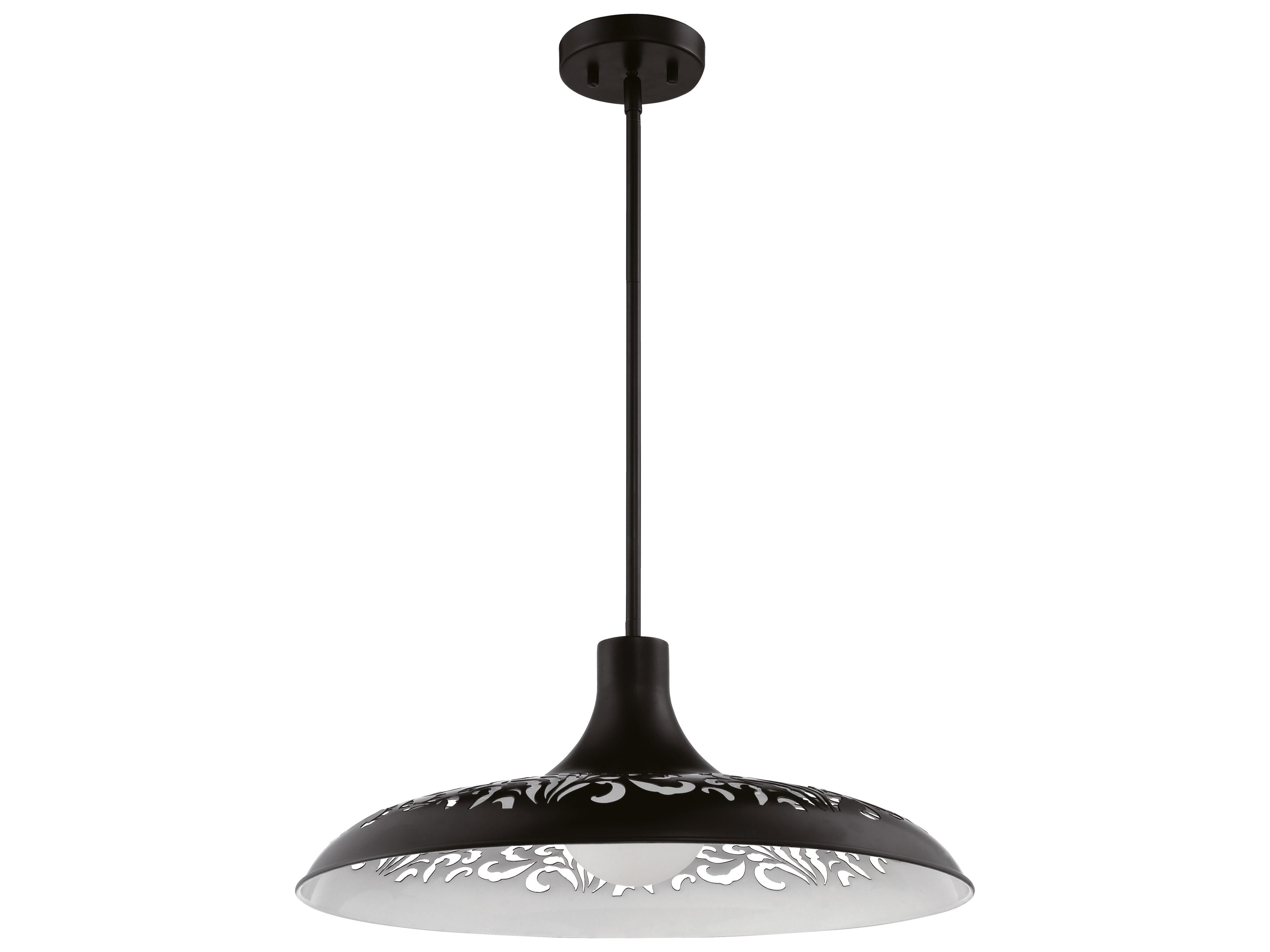 Craftmade 1-Light Flat Black Dome Pendant