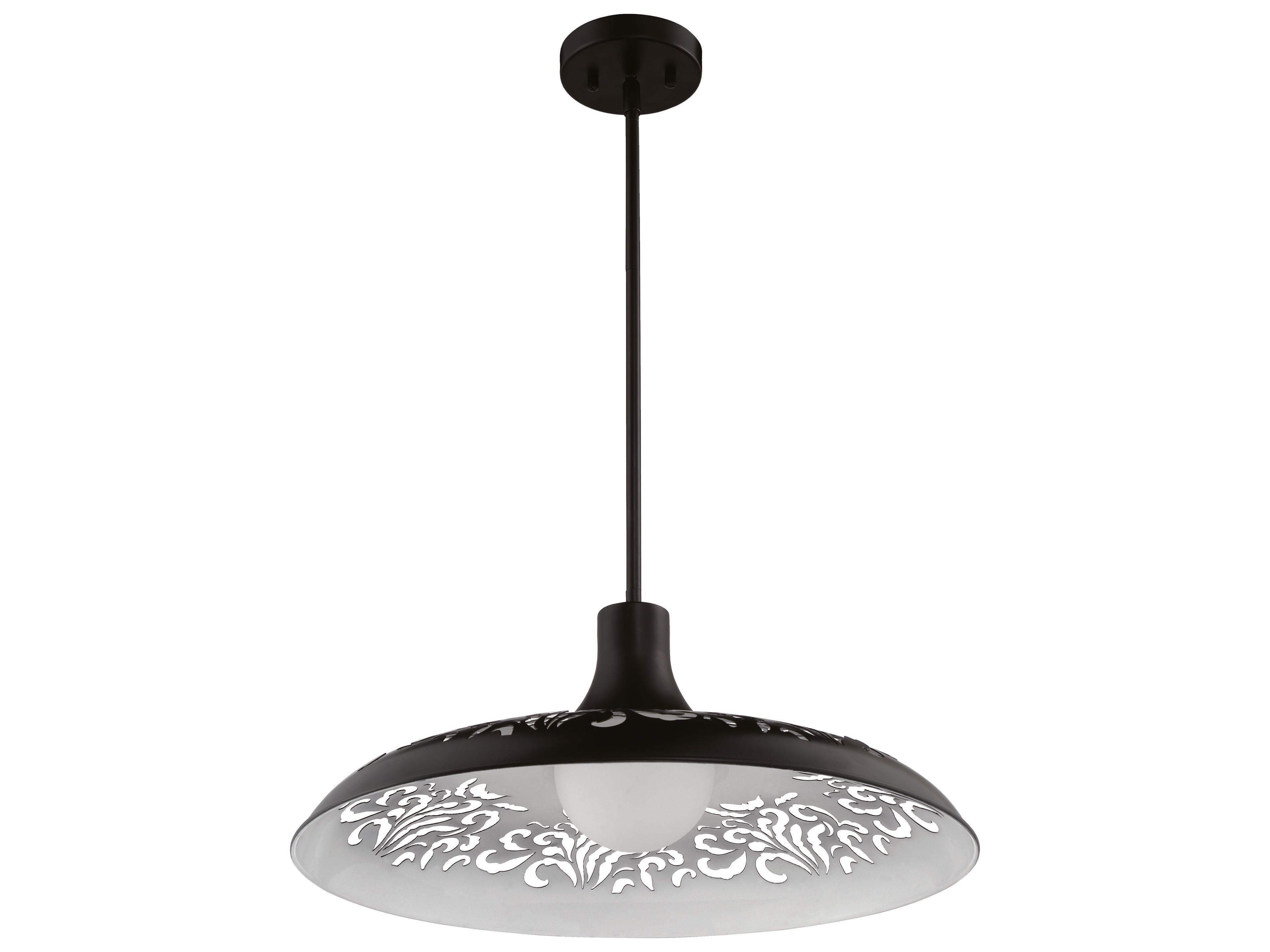 Craftmade 1-Light Flat Black Dome Pendant
