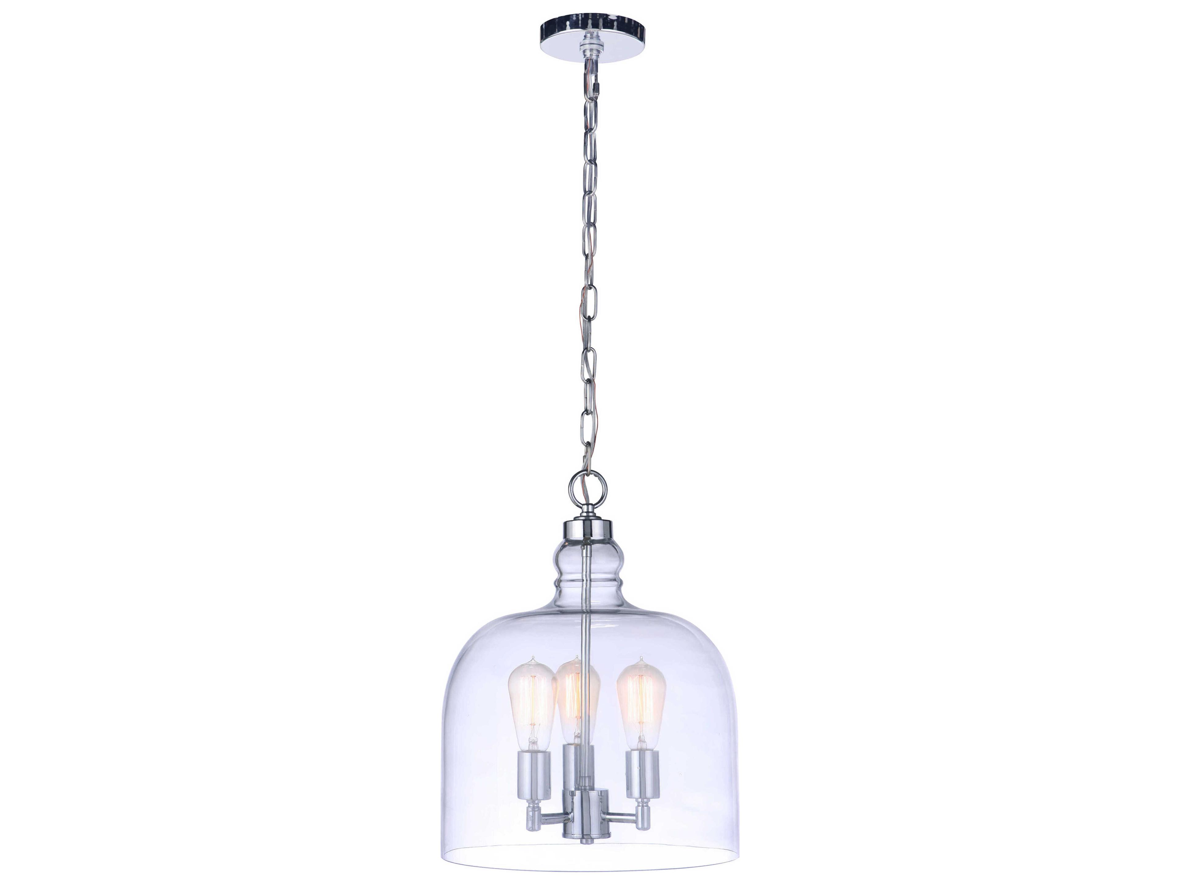 Jackson 3-Light Chrome Glass Pendant
