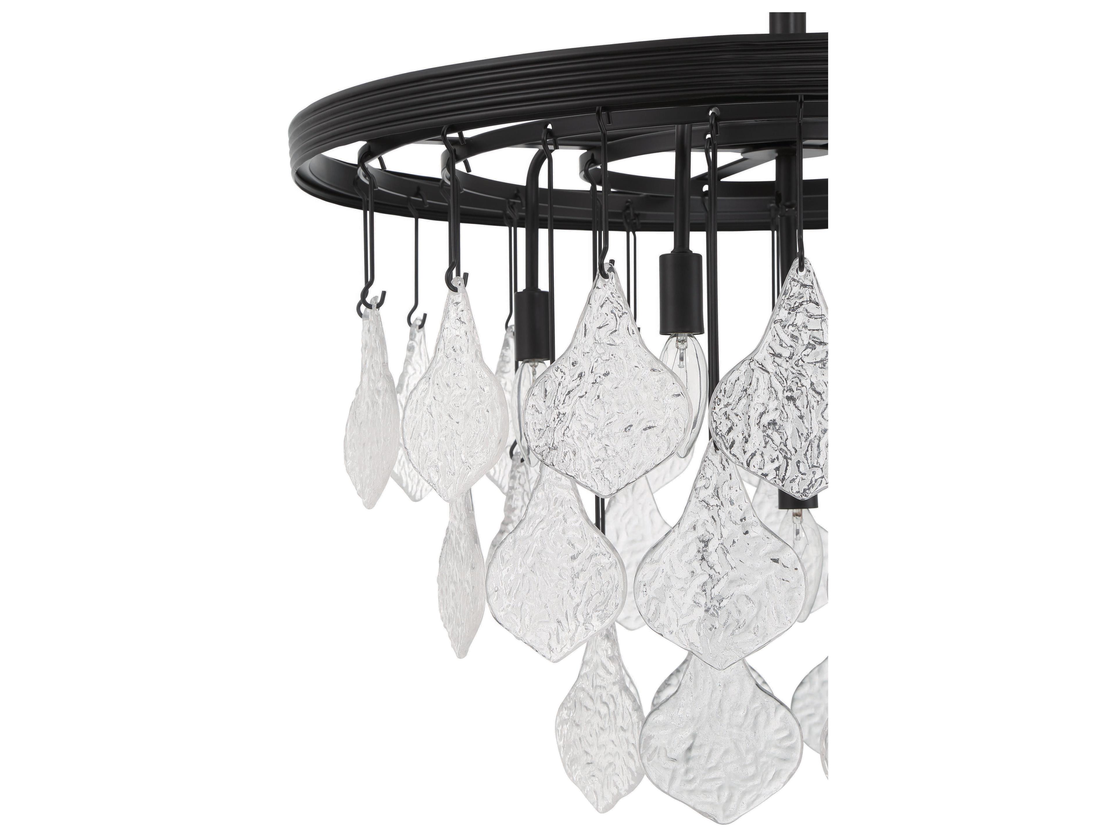 Craftmade Vesi 5-Light Flat Black Glass Pendant