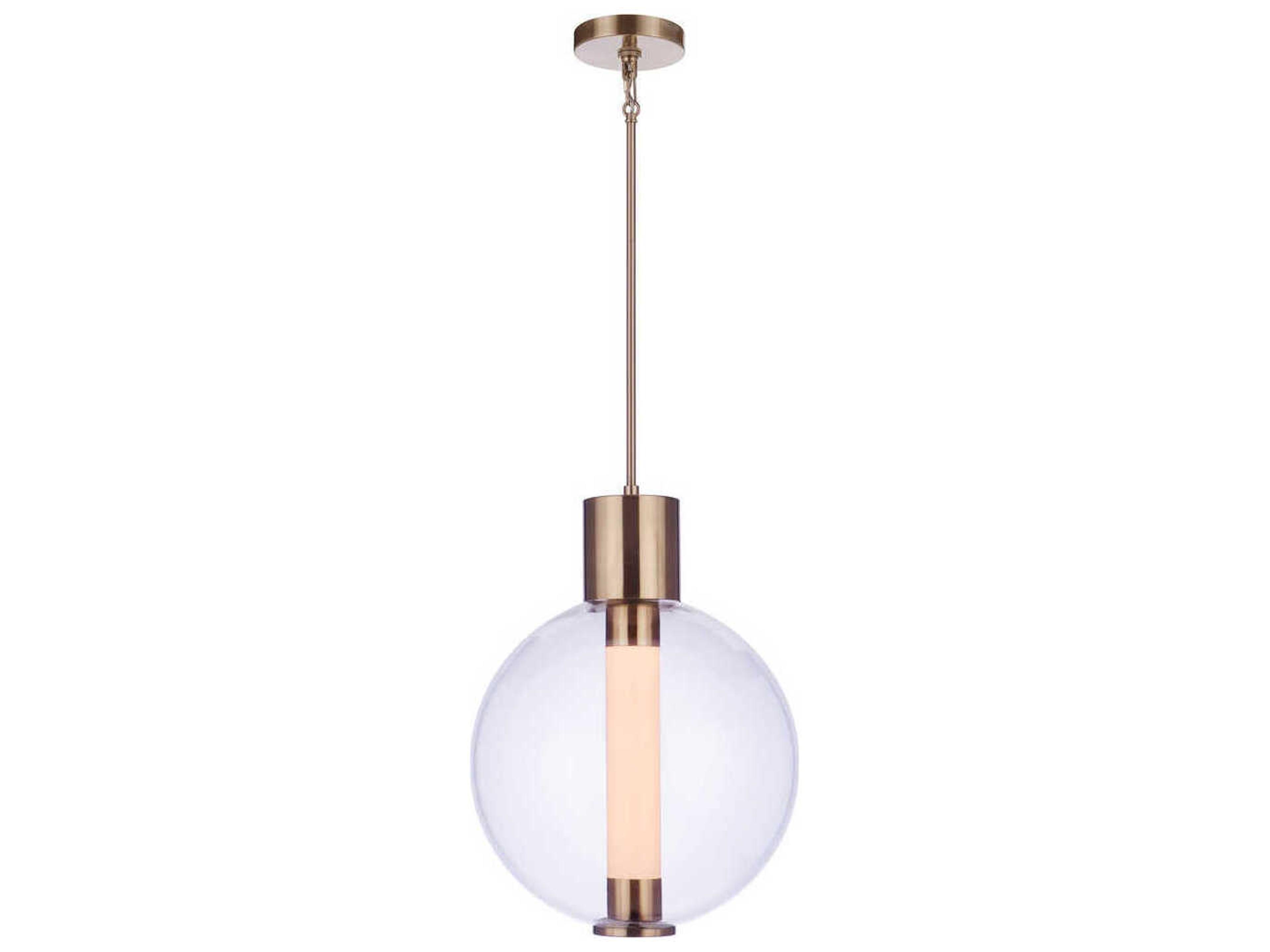 Watson 1-Light Satin Brass Globe Pendant