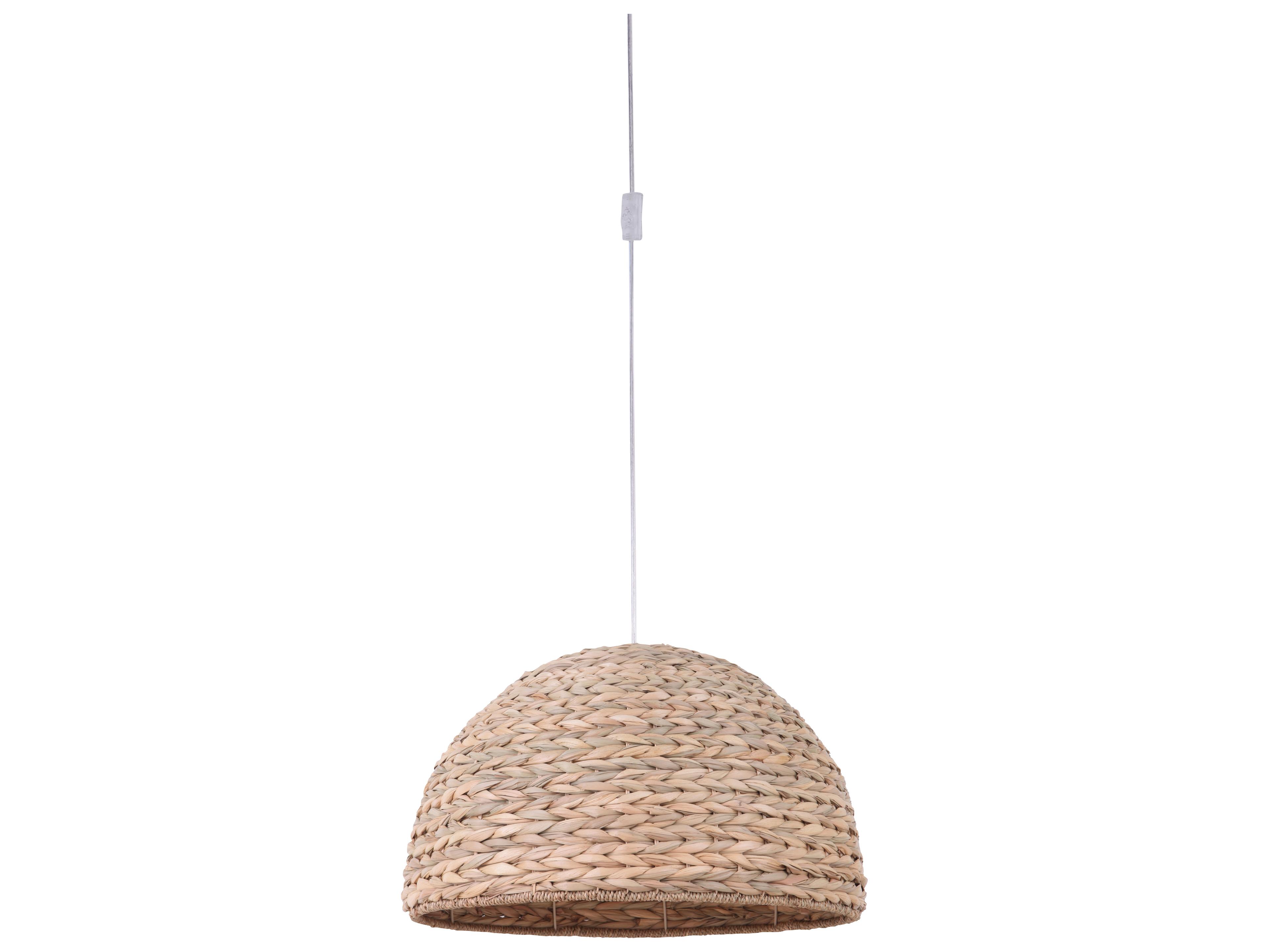 Swag Natural Wood Dome Pendant