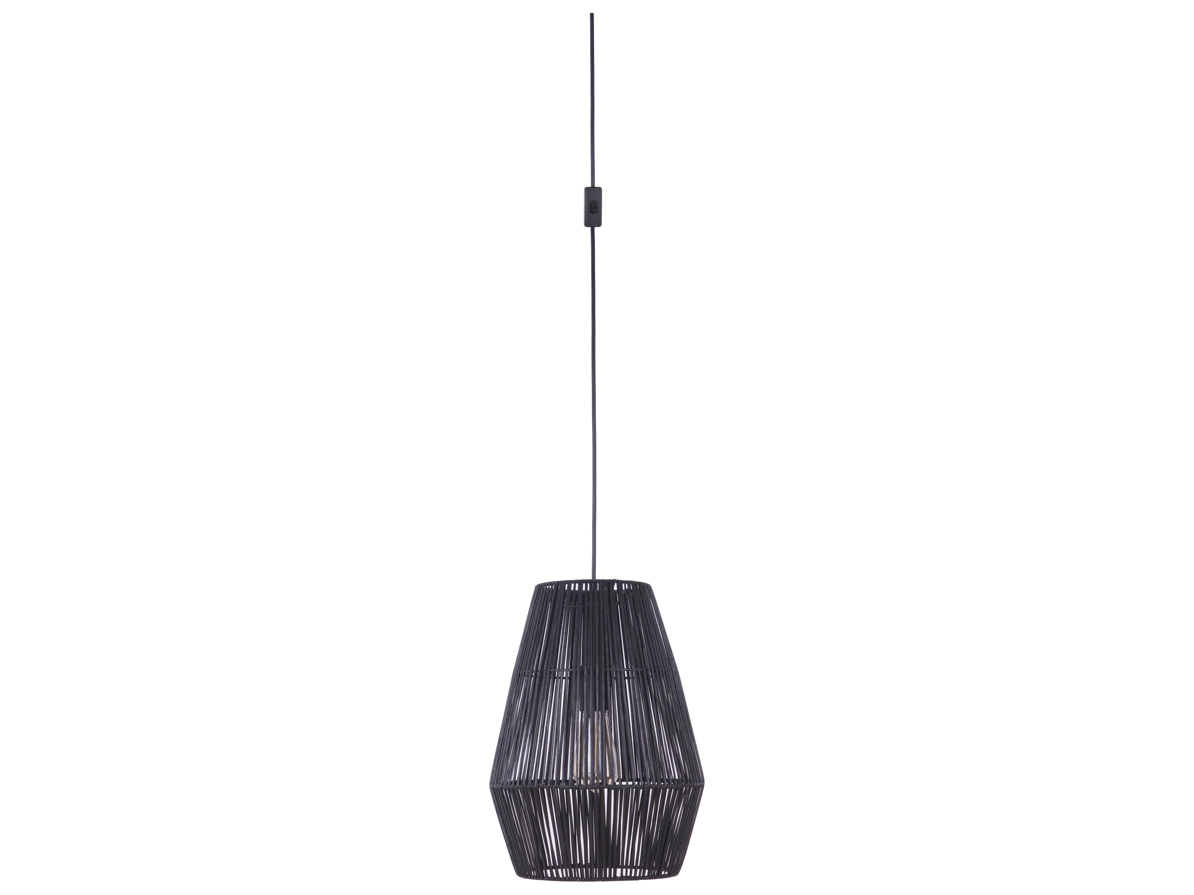 Swag 1-Light Flat Black Geometric Mini Pendant