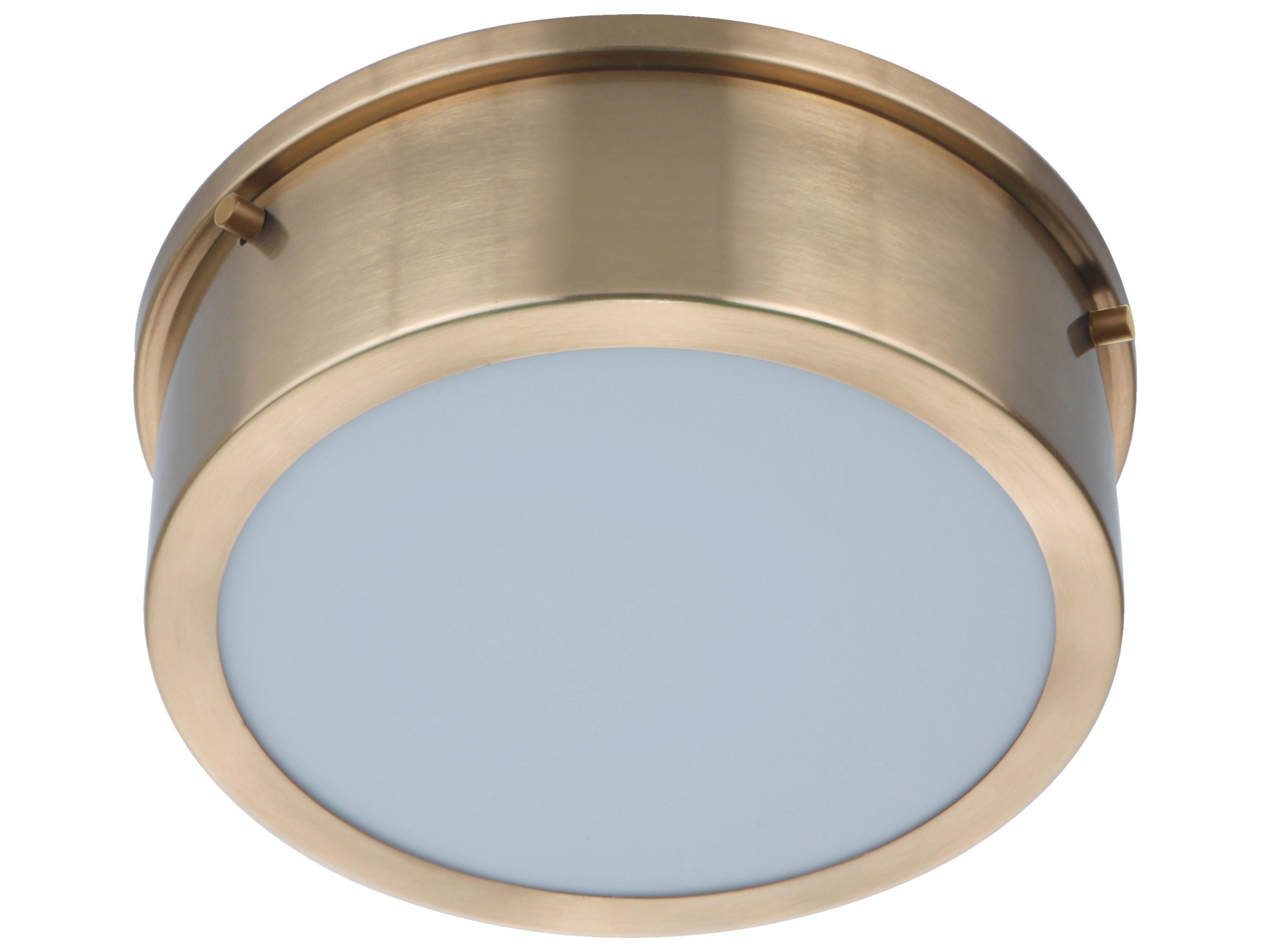 Craftmade Fenn Satin Brass LED Drum Flush Mount