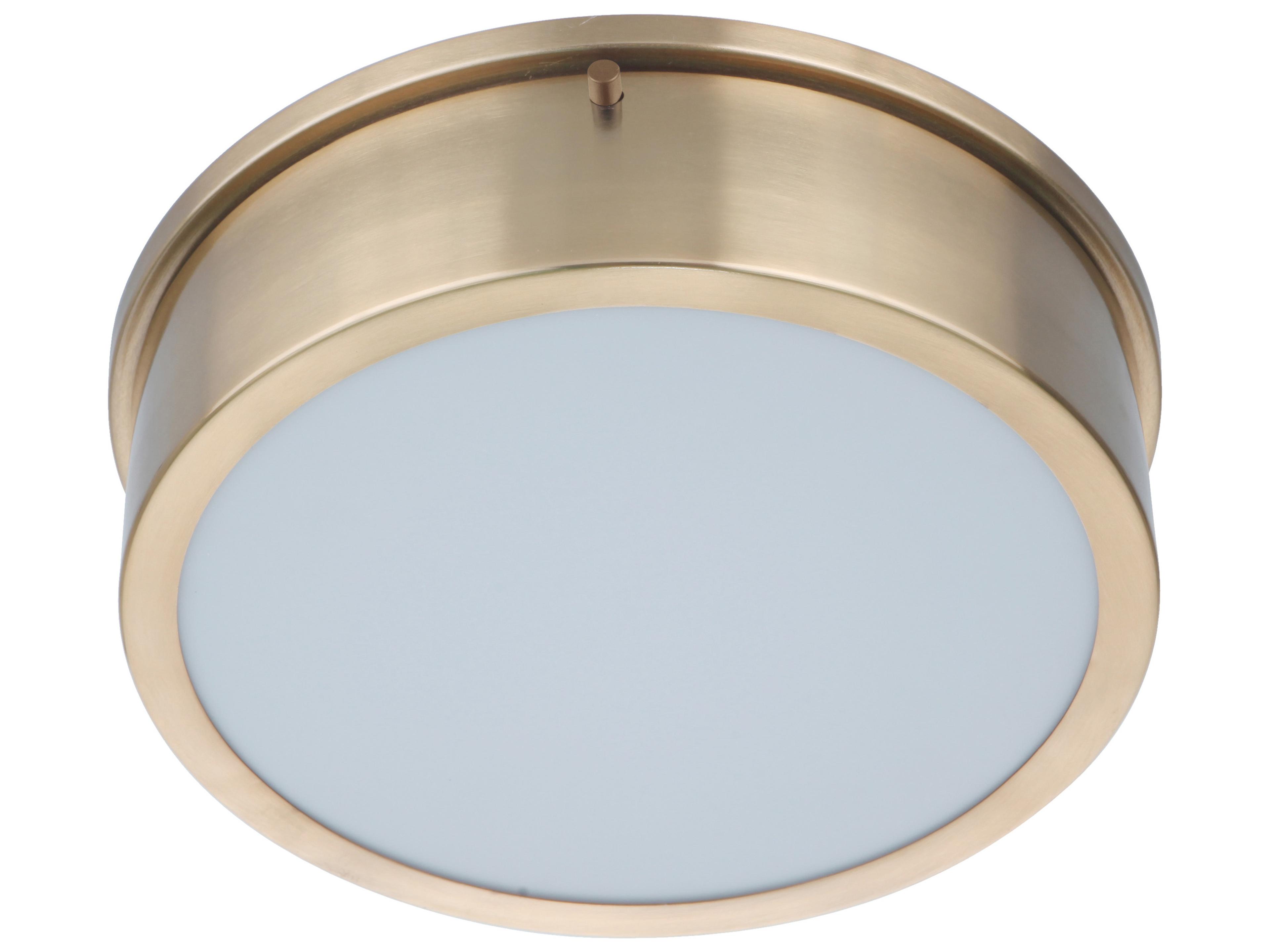 Craftmade Fenn Satin Brass LED Drum Flush Mount