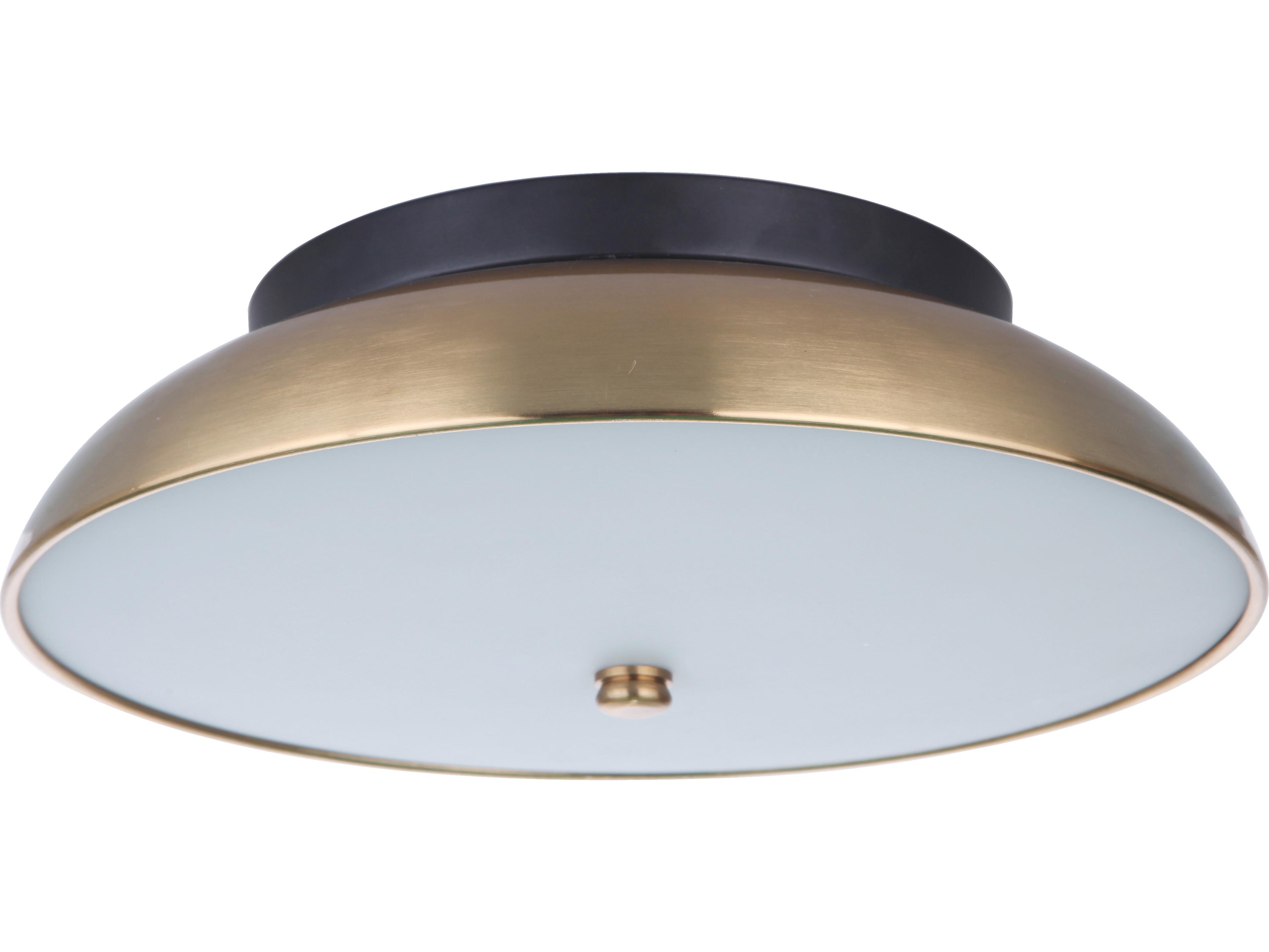 Soul Flat Black Satin Brass LED Dome Flush Mount