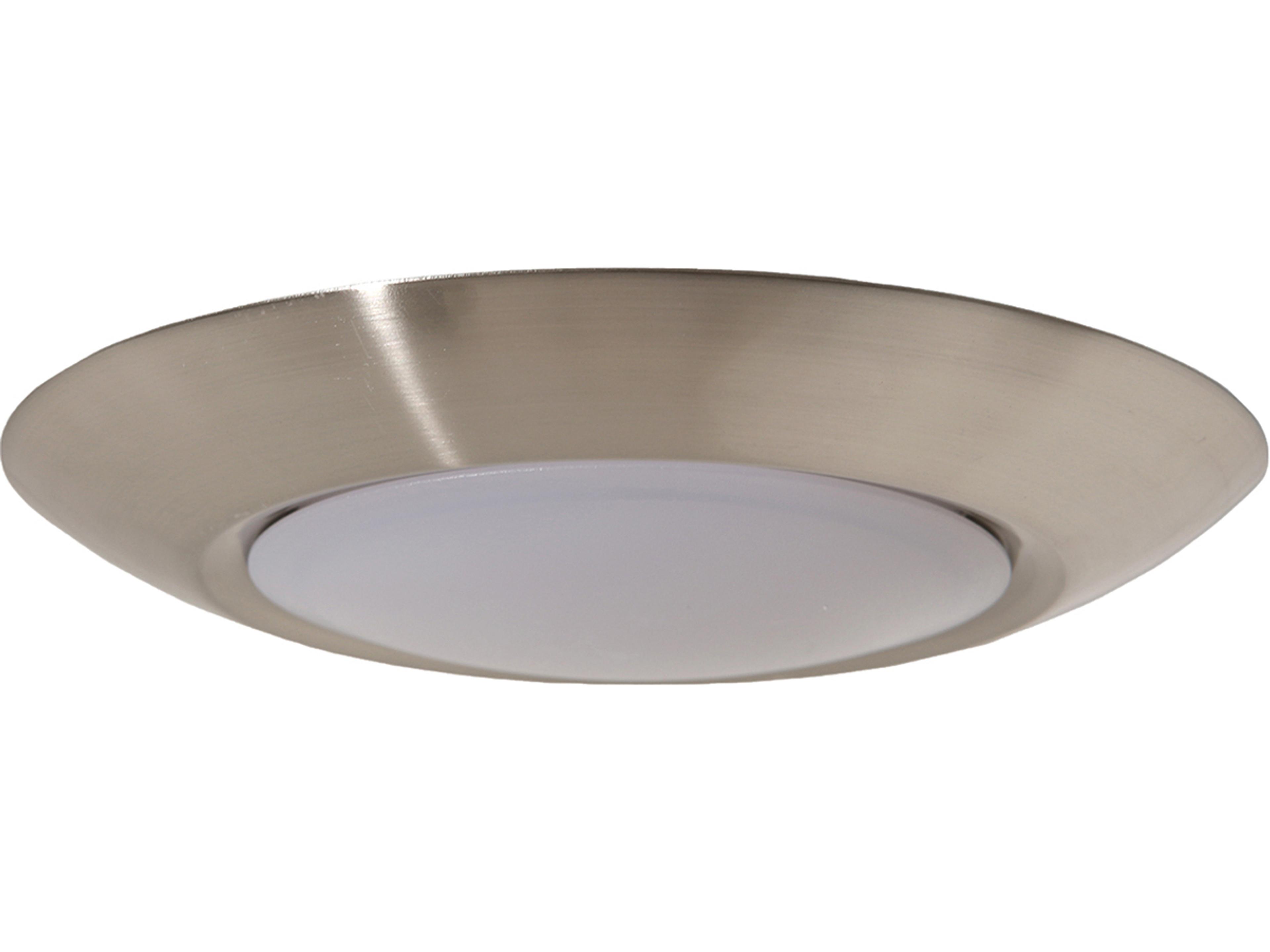 1-Light Brushed Polished Nickel LED Flush Mount