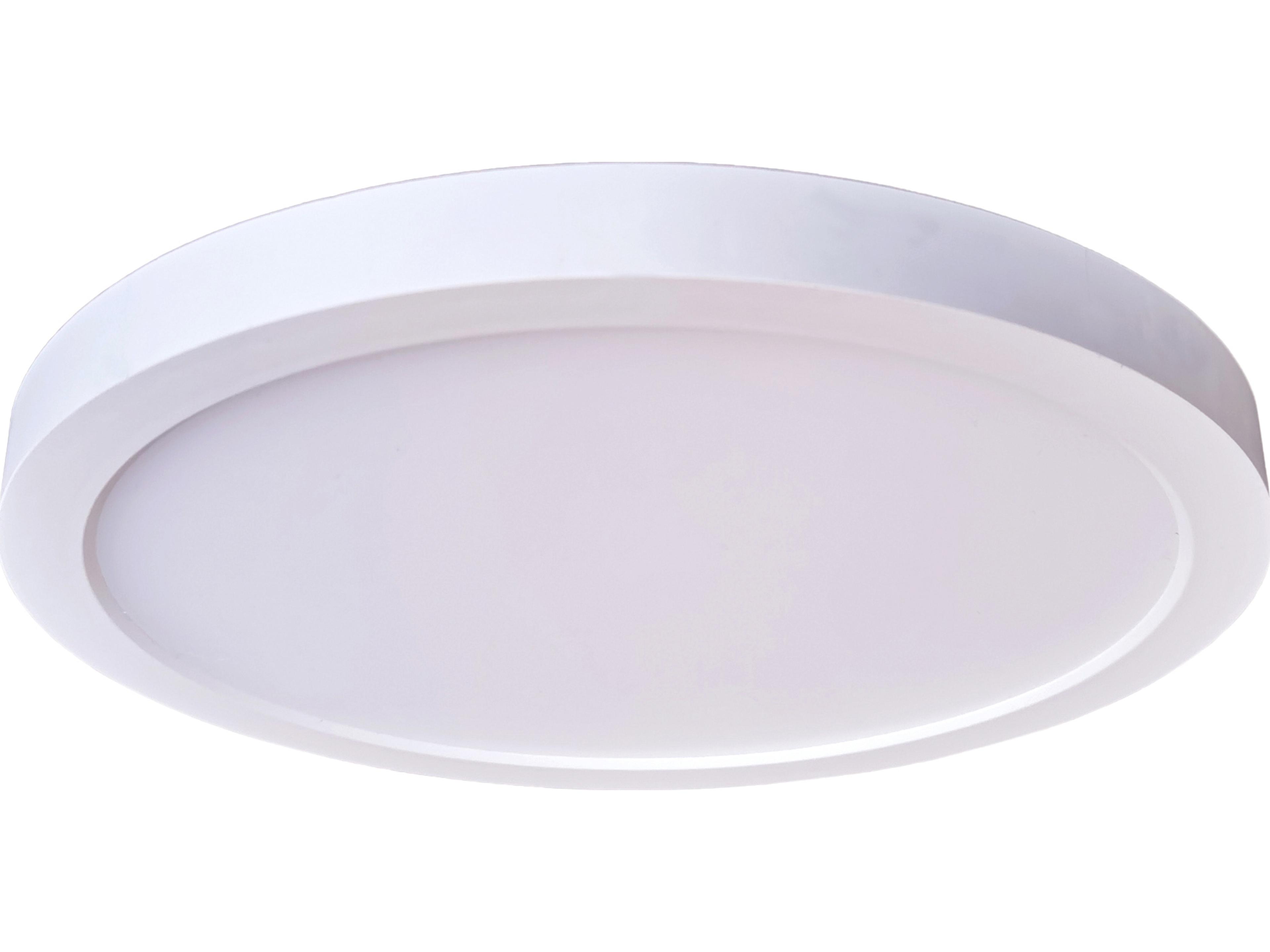 1-Light White LED Round Flush Mount