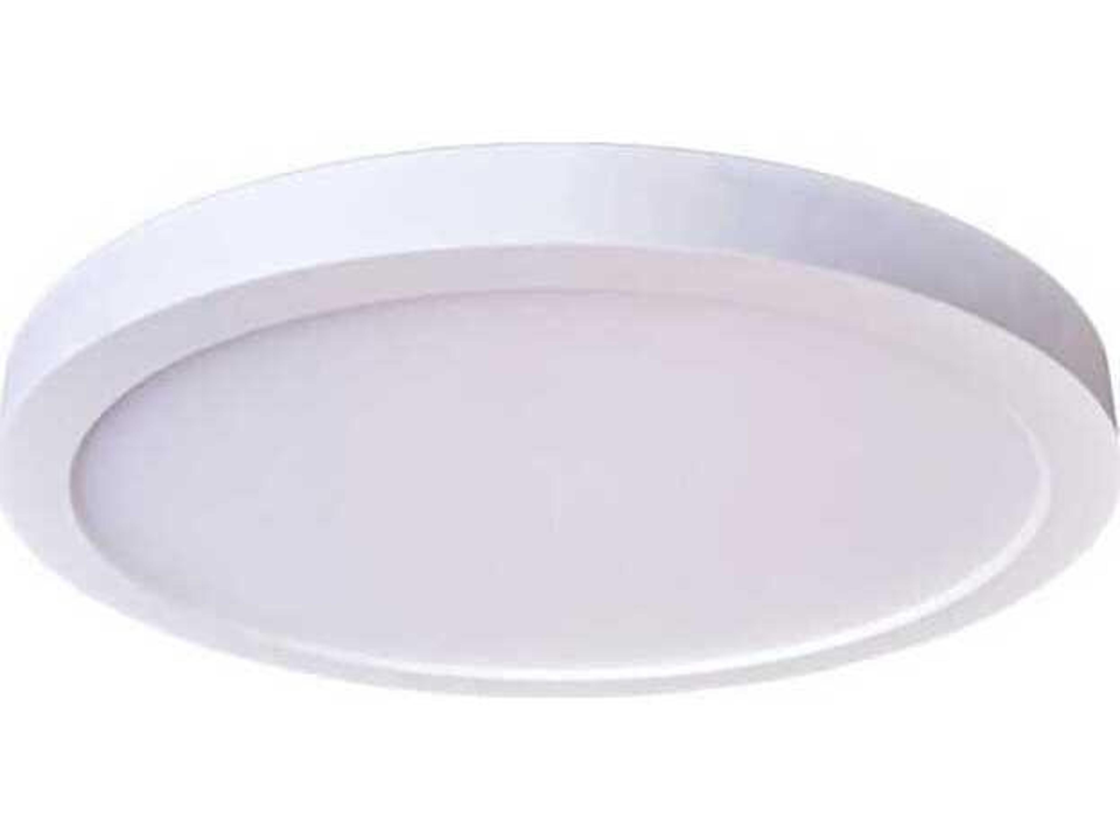 1-Light White LED Round Flush Mount