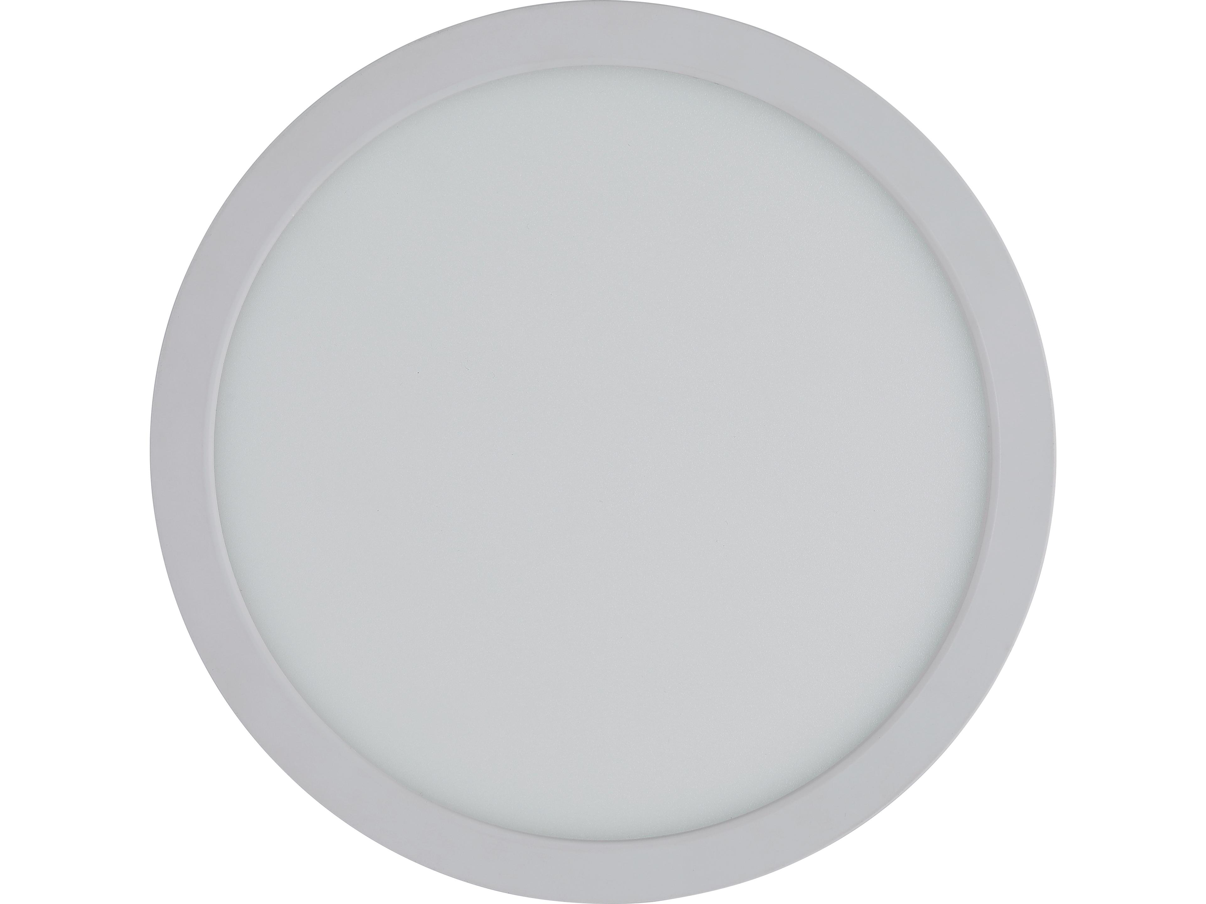 Slim Line Ii 1-Light White Round Flush Mount