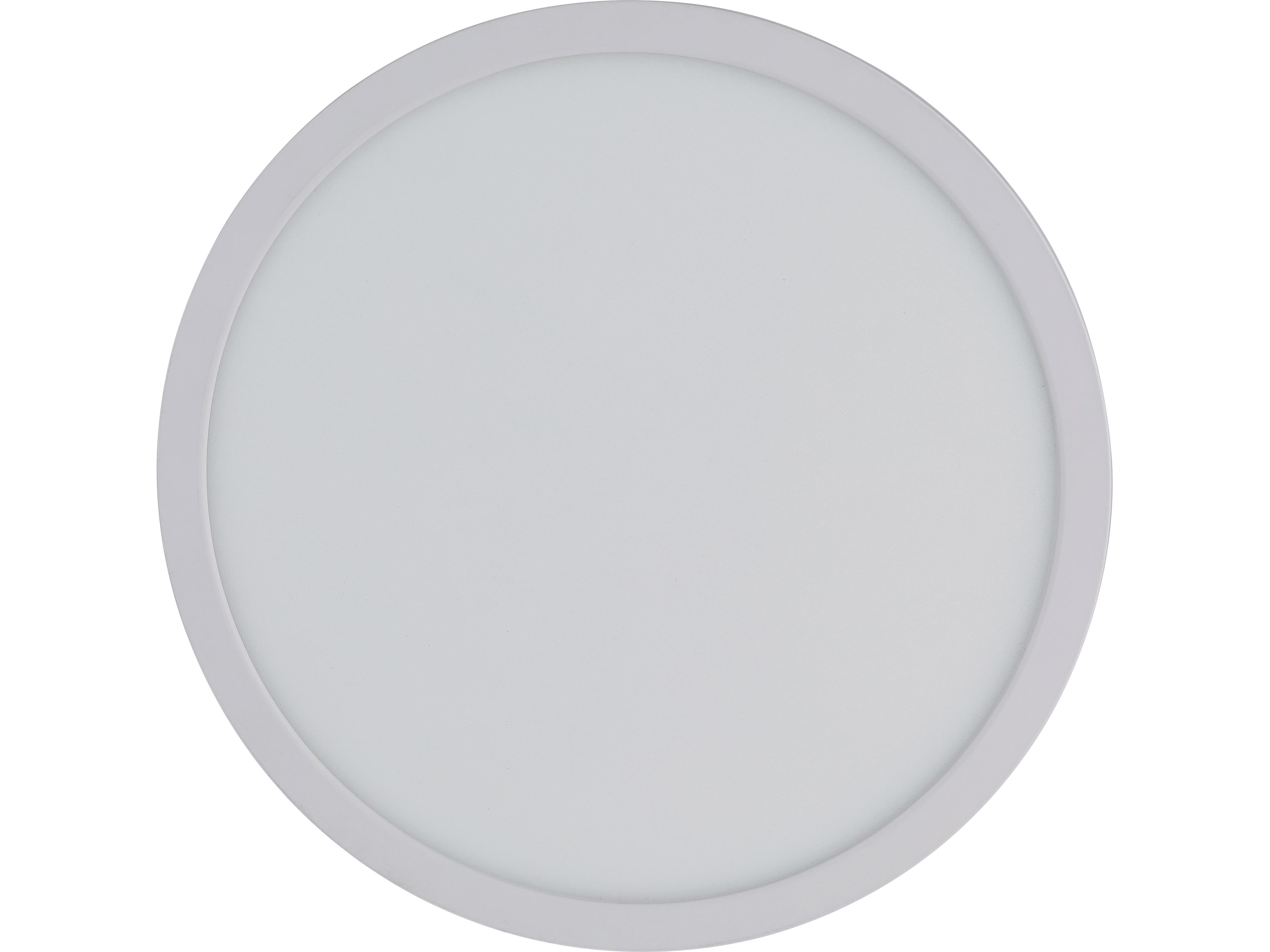 Slim Line Ii 1-Light White Round Flush Mount
