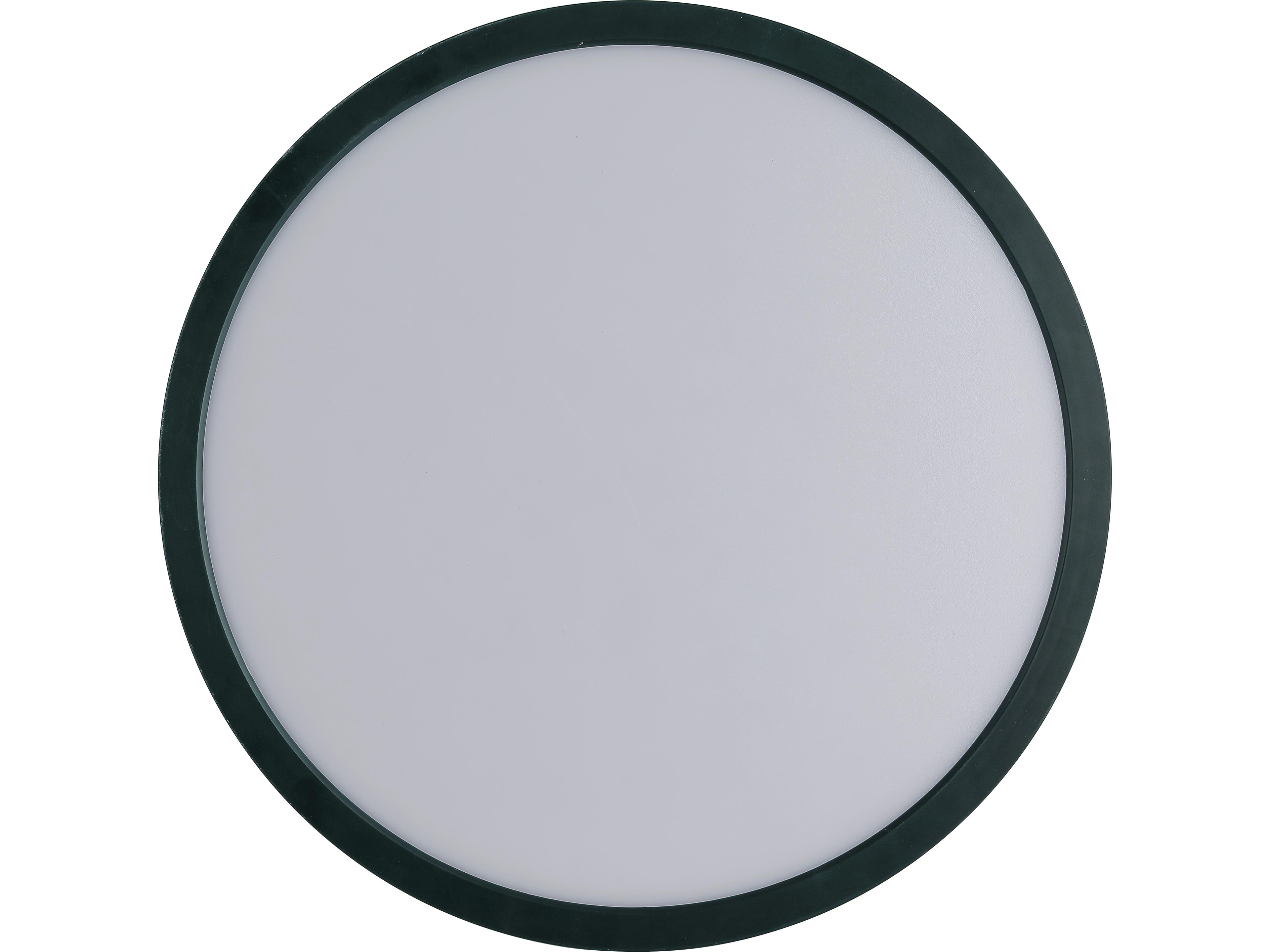 Slim Line Ii 1-Light Black Round Flush Mount