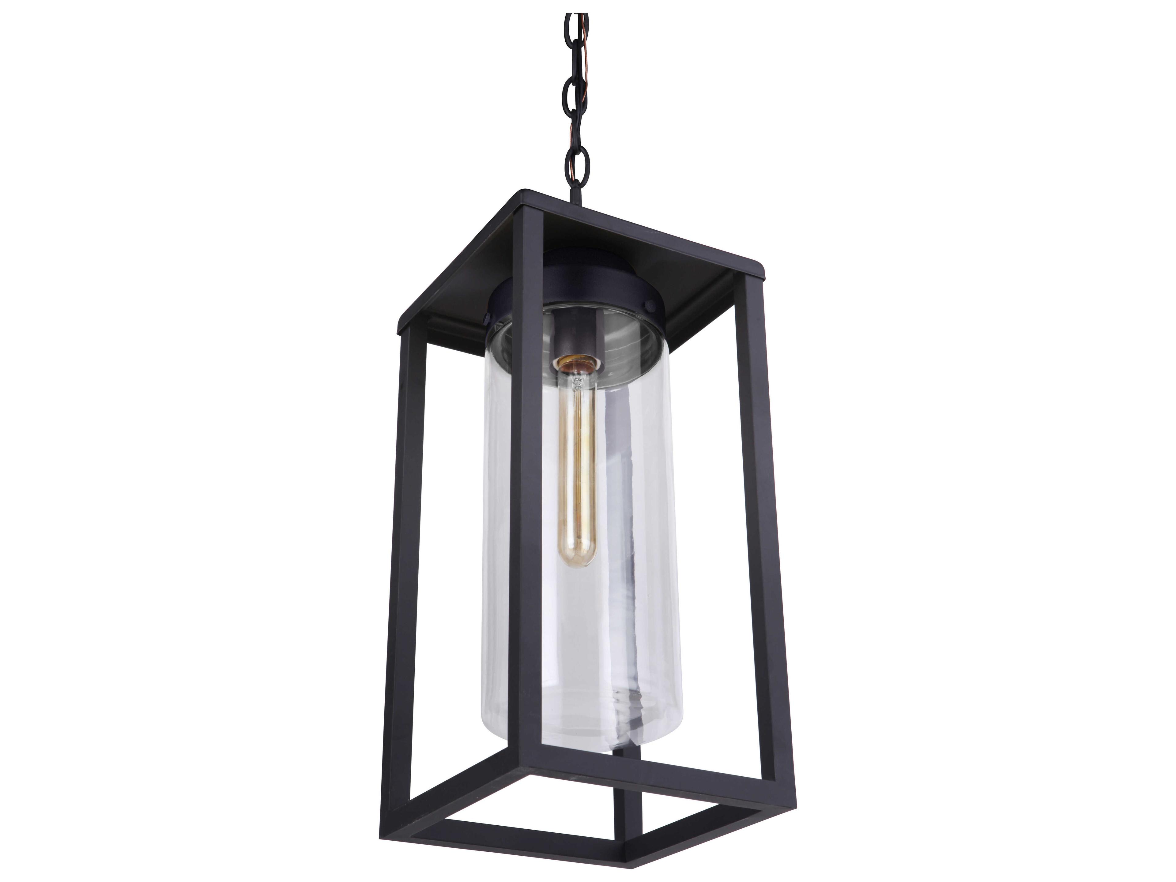Craftmade Neo 1-Light Midnight Black Glass Lantern Mini Pendant
