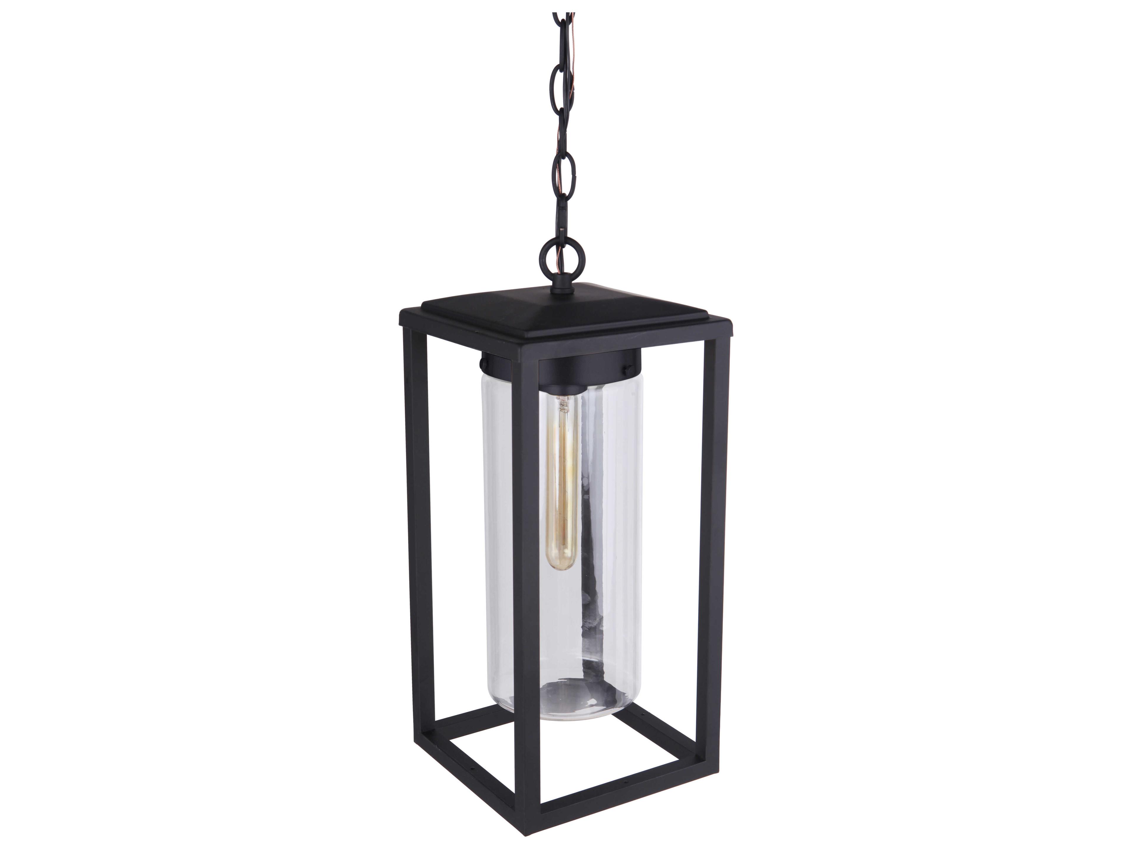 Craftmade Neo 1-Light Midnight Black Glass Lantern Mini Pendant