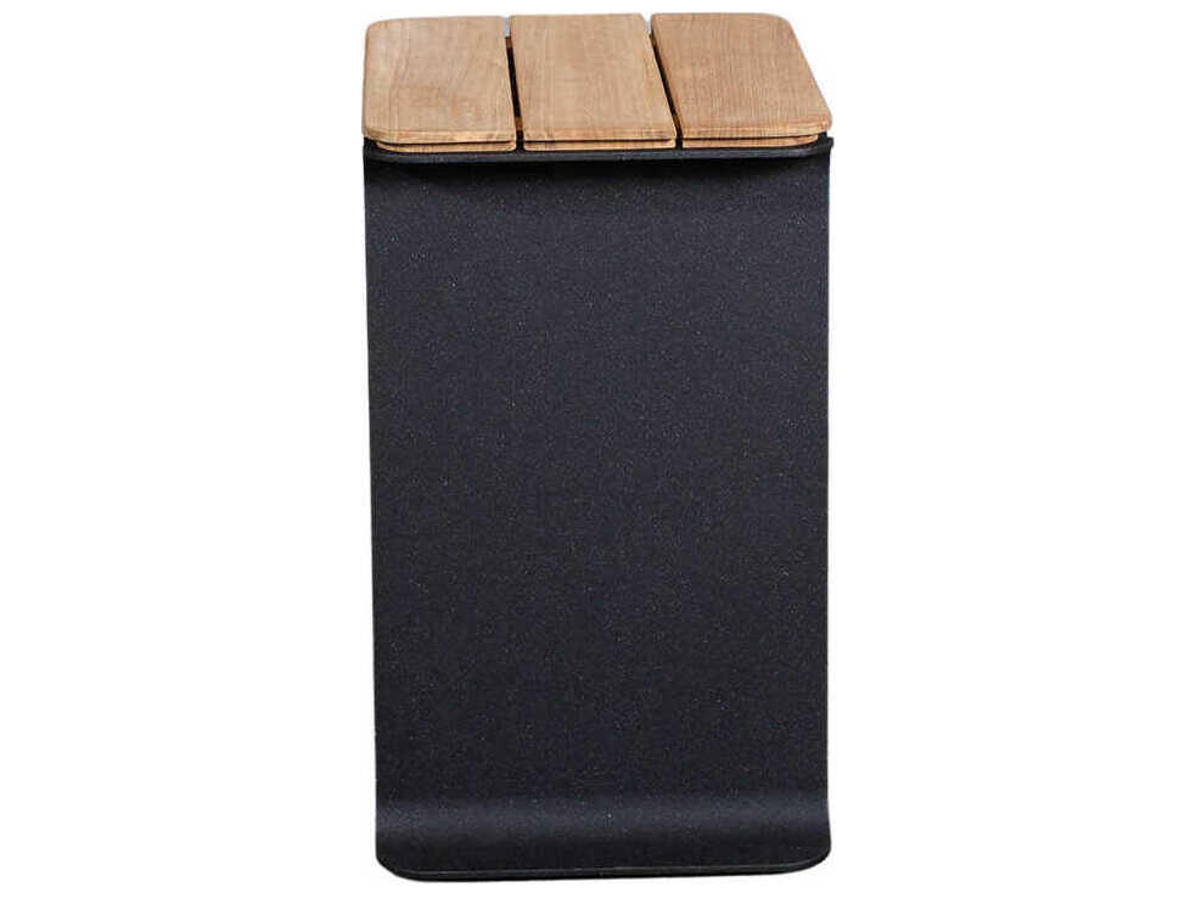 Cane Line Mega Rectangular Wood Lava Grey End Table