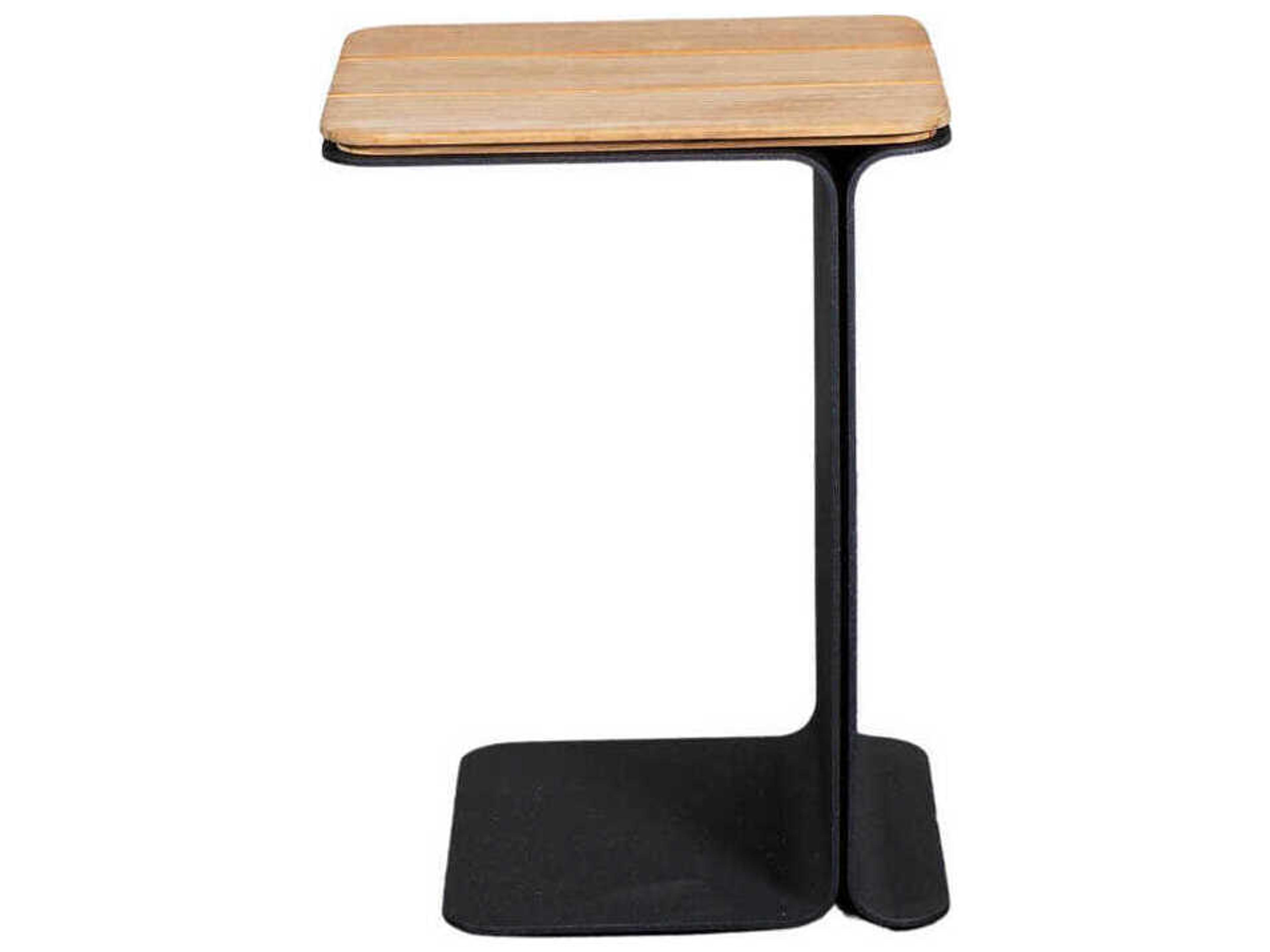 Cane Line Mega Rectangular Wood Lava Grey End Table