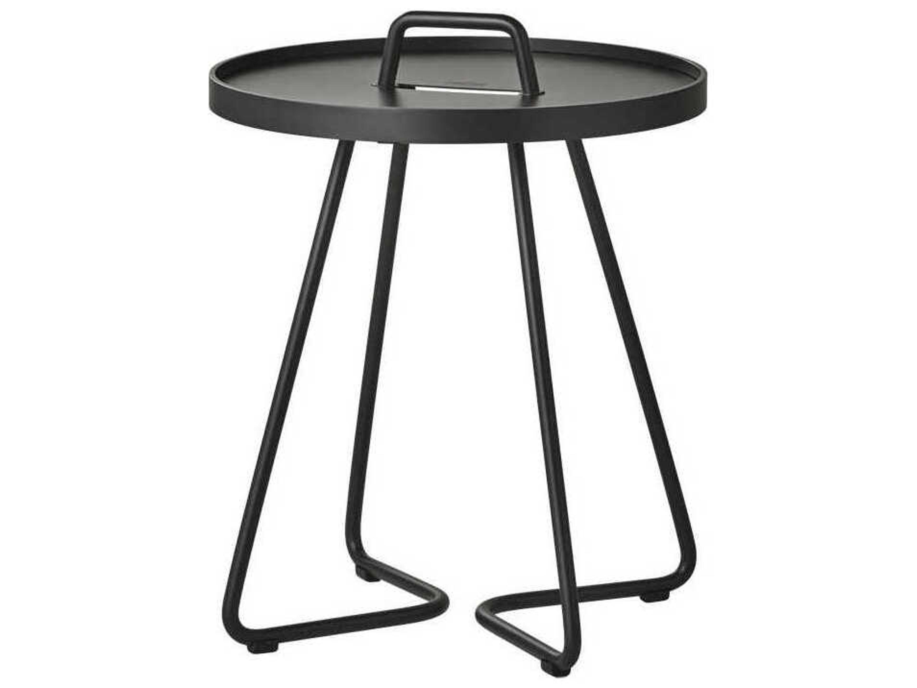 Cane Line On The Move Mini Round Metal End Table