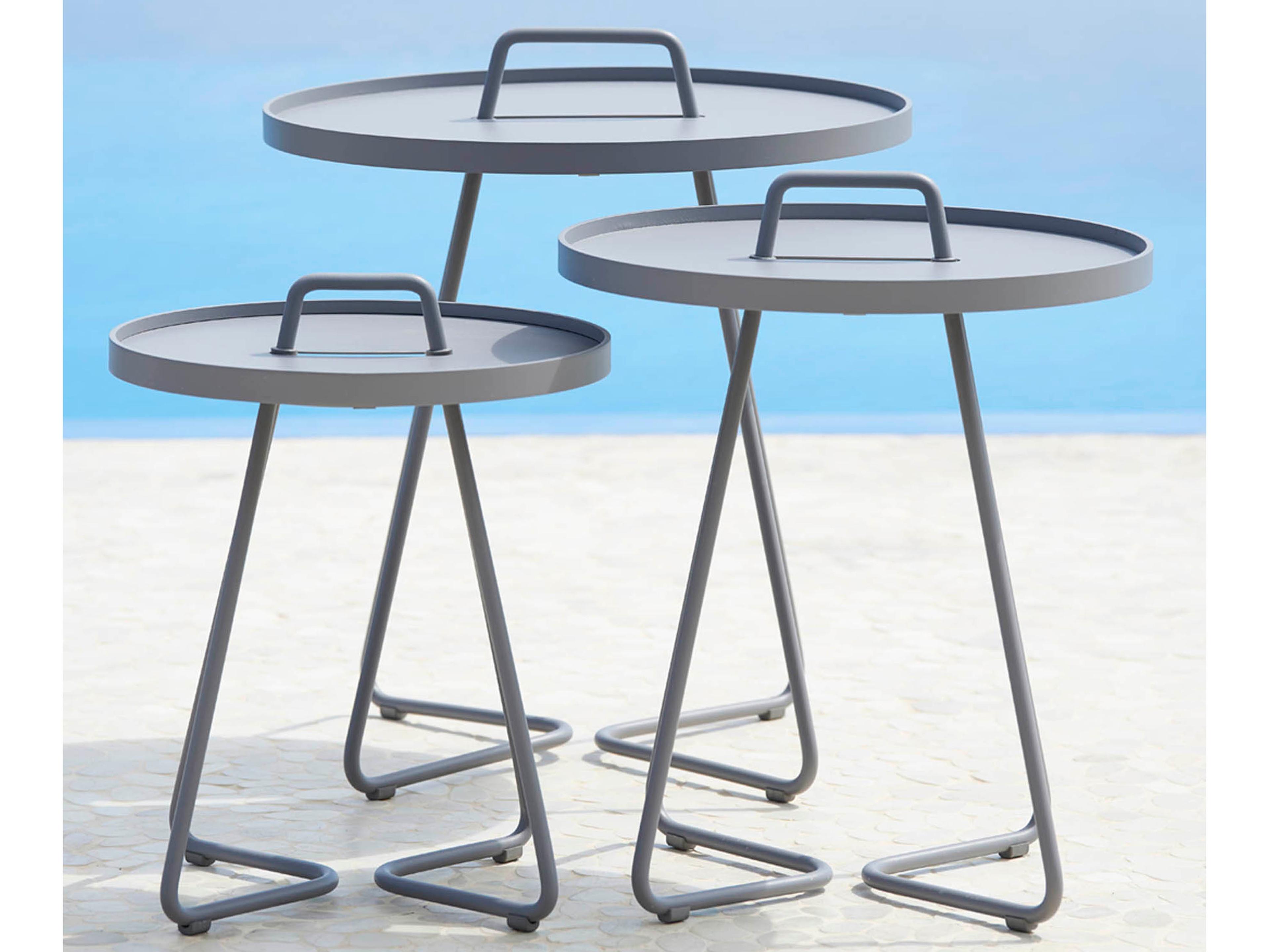 Cane Line On The Move Mini Round Metal End Table